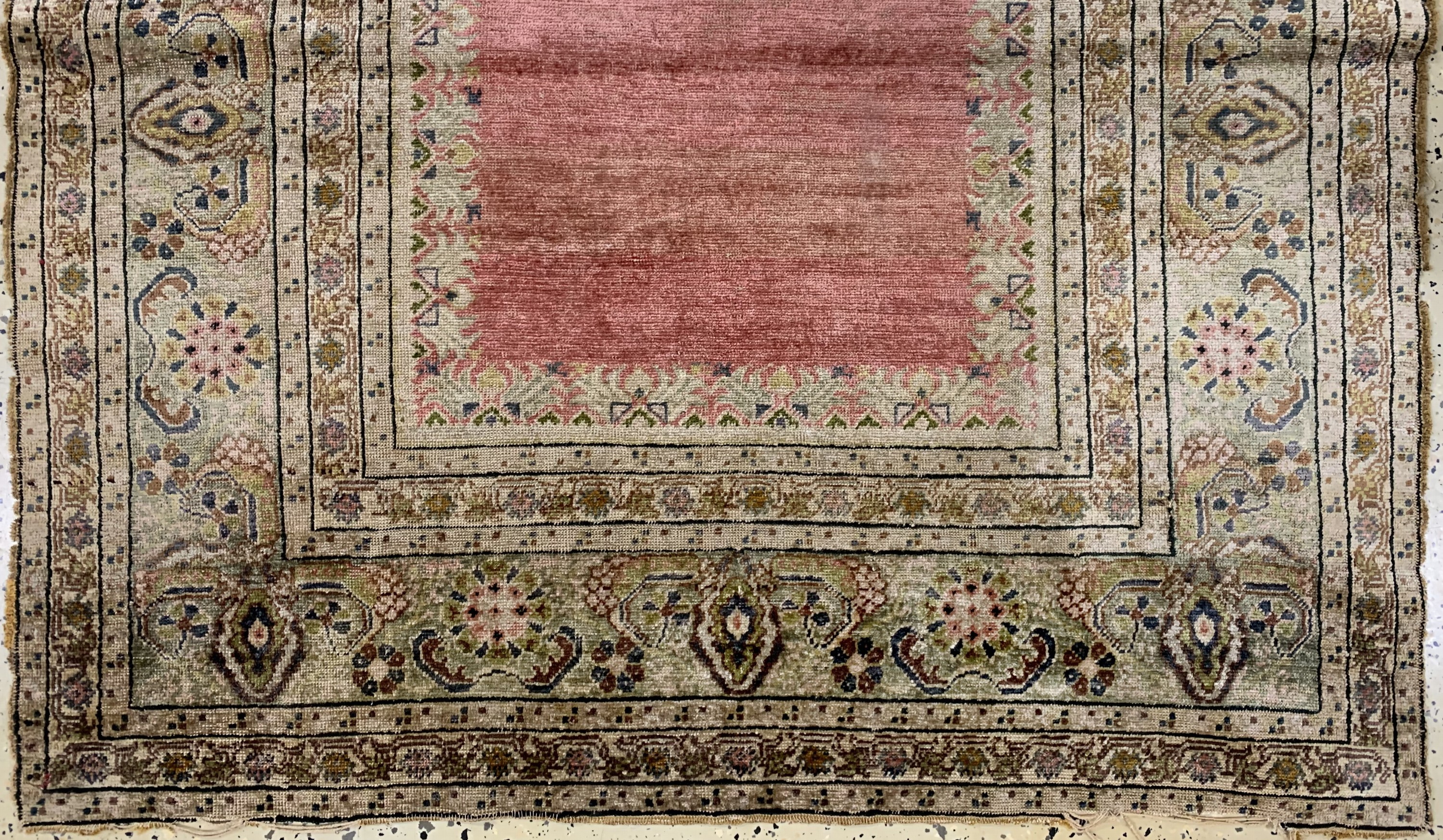 Detail b: Antiker Sivas, Türkei, um 1900, Naturseide,ca. 170 x 120 cm, EHZ: 3-4