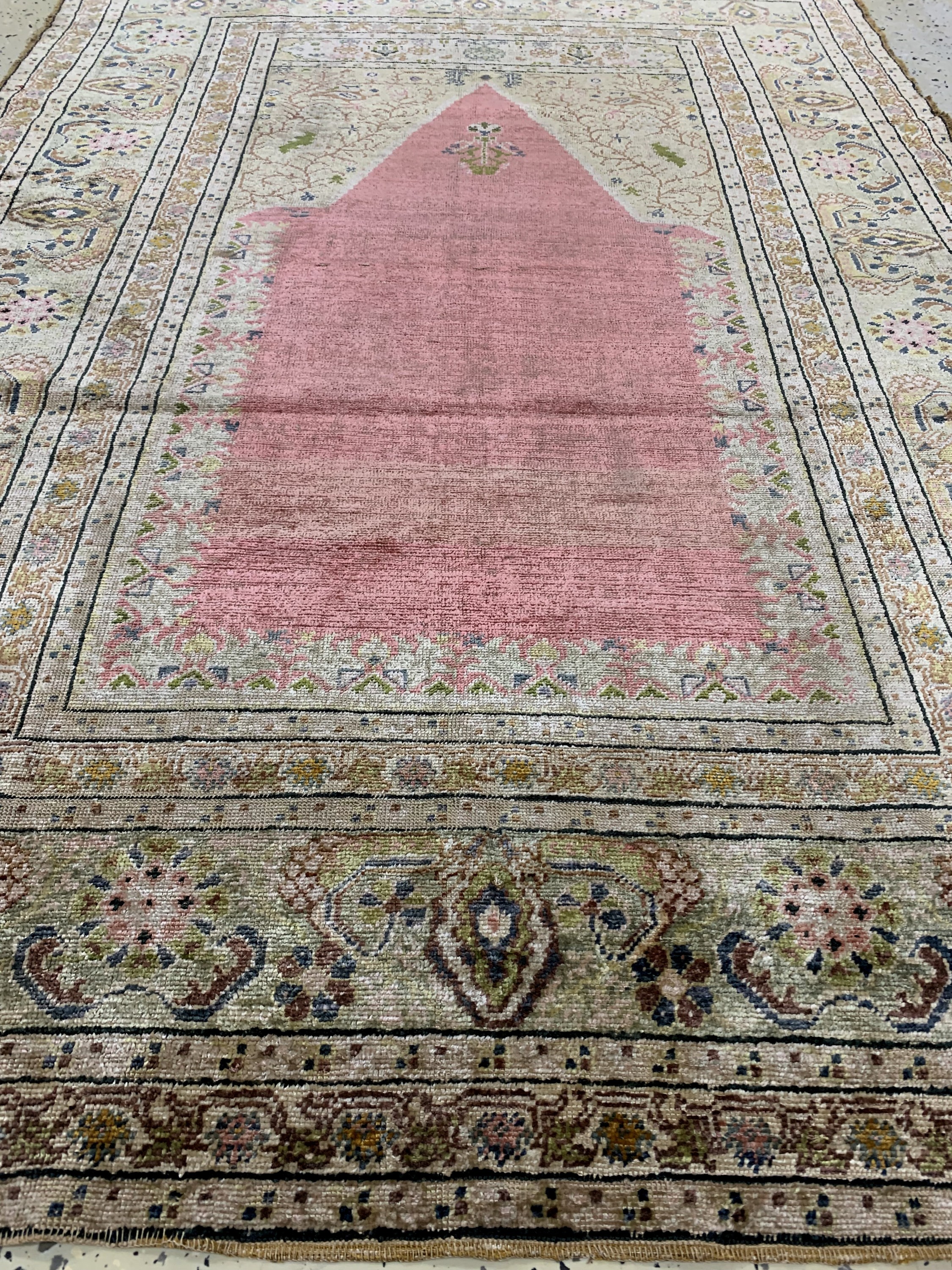 Detail d: Antiker Sivas, Türkei, um 1900, Naturseide,ca. 170 x 120 cm, EHZ: 3-4