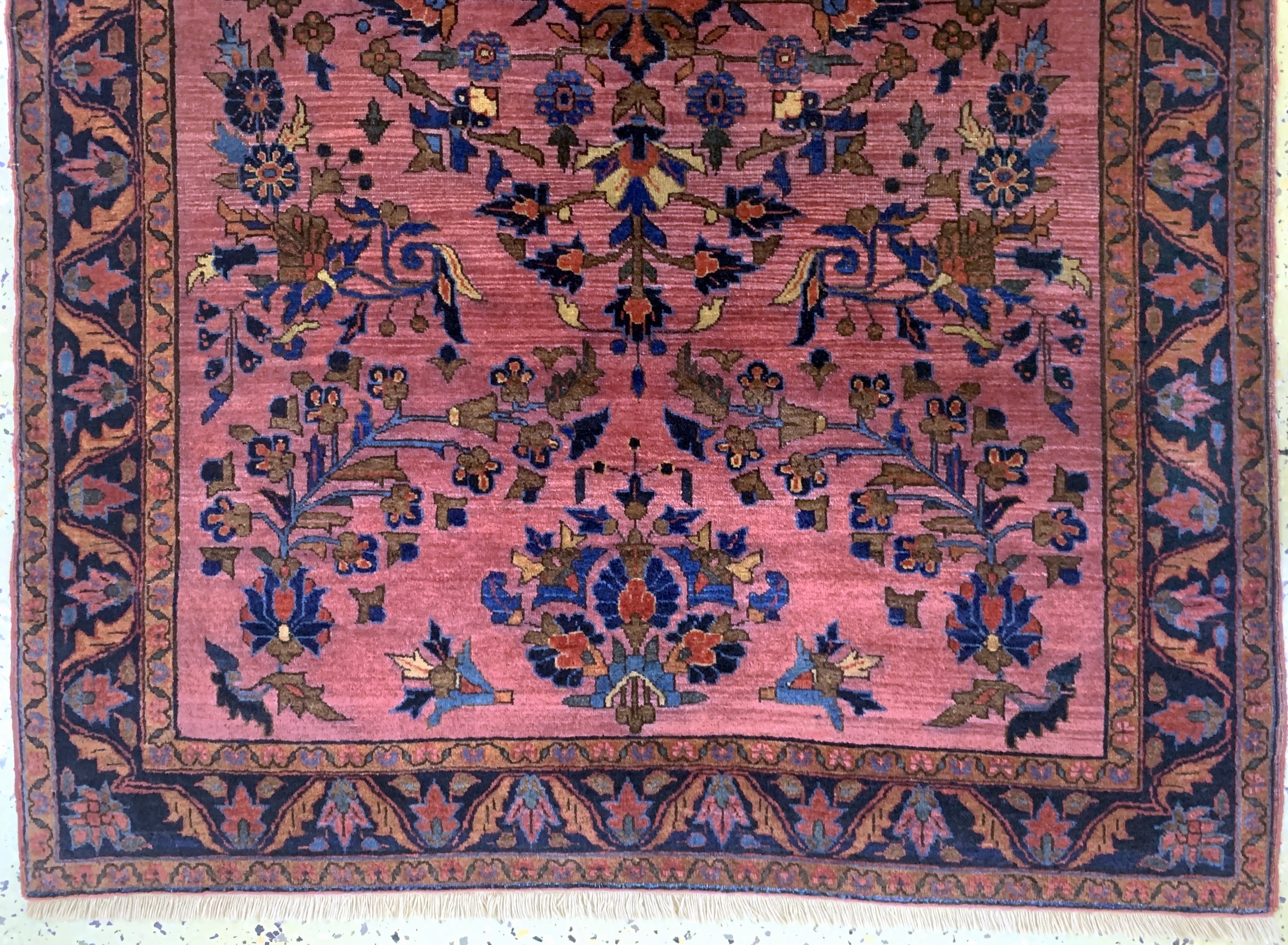 Detail b: Us Re-Import Sarogh antik, Persien, um 1900, Wolle auf Baumwolle, ca. 147 x 100 cm, EHZ: 3, (mehrere kleine Risse)