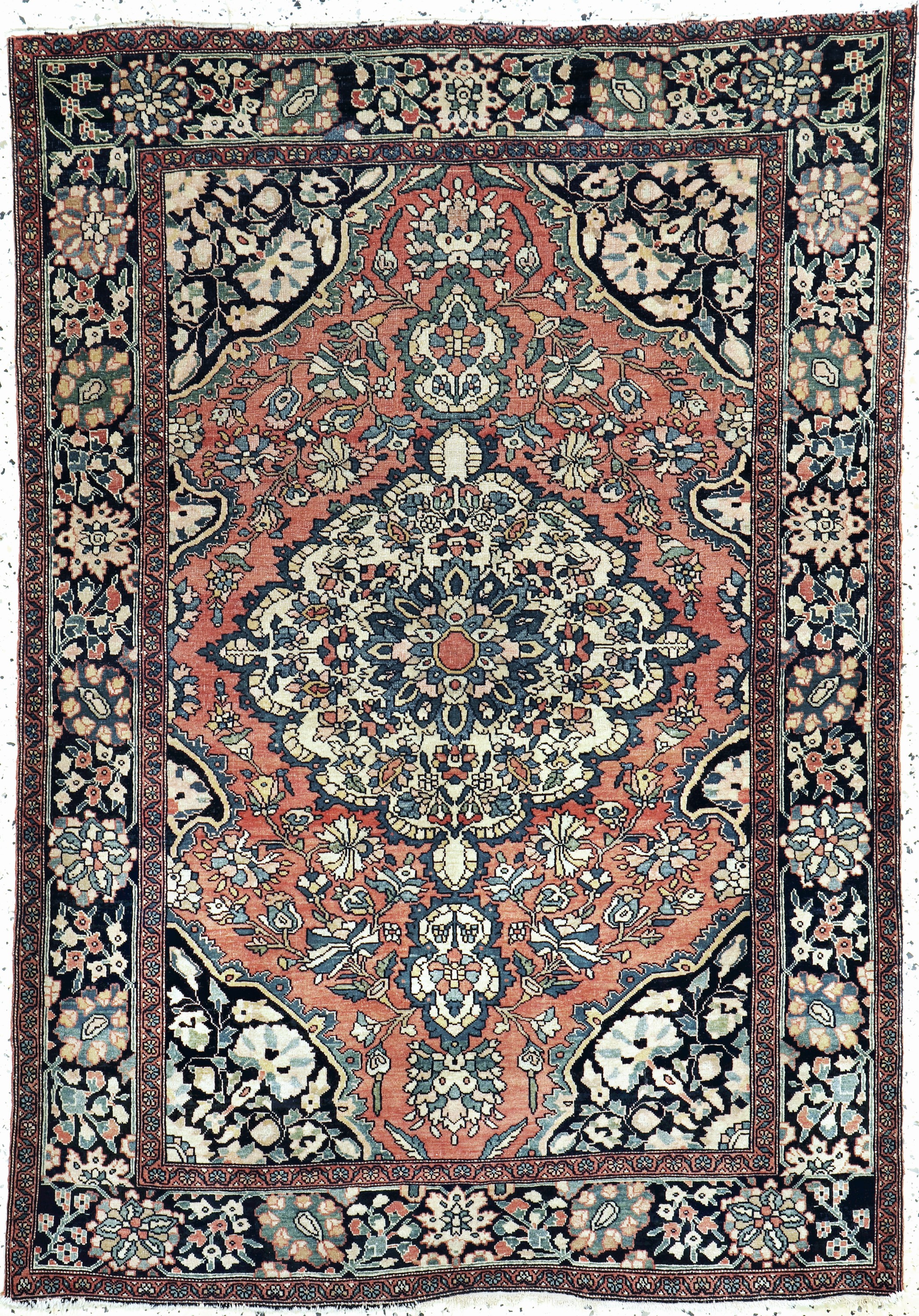 Antiker Farahan, Persien, um 1900, Wolle auf Baumwolle, ca. 148 x 104 cm, EHZ: 3