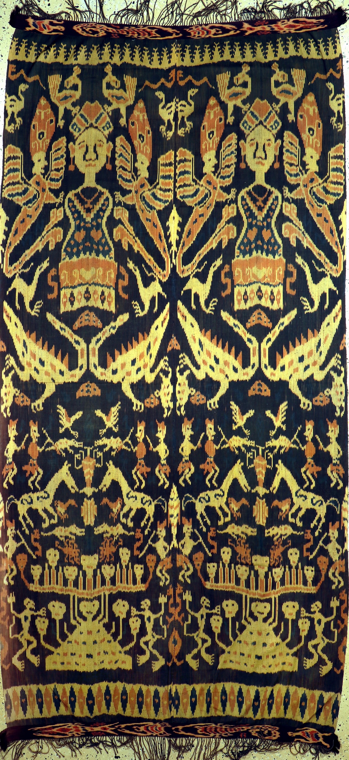 Sumba Ikat, Indonesien, Anfang 20.Jhd, Baumwolle, ca. 270 x 130 cm, EHZ: 2
