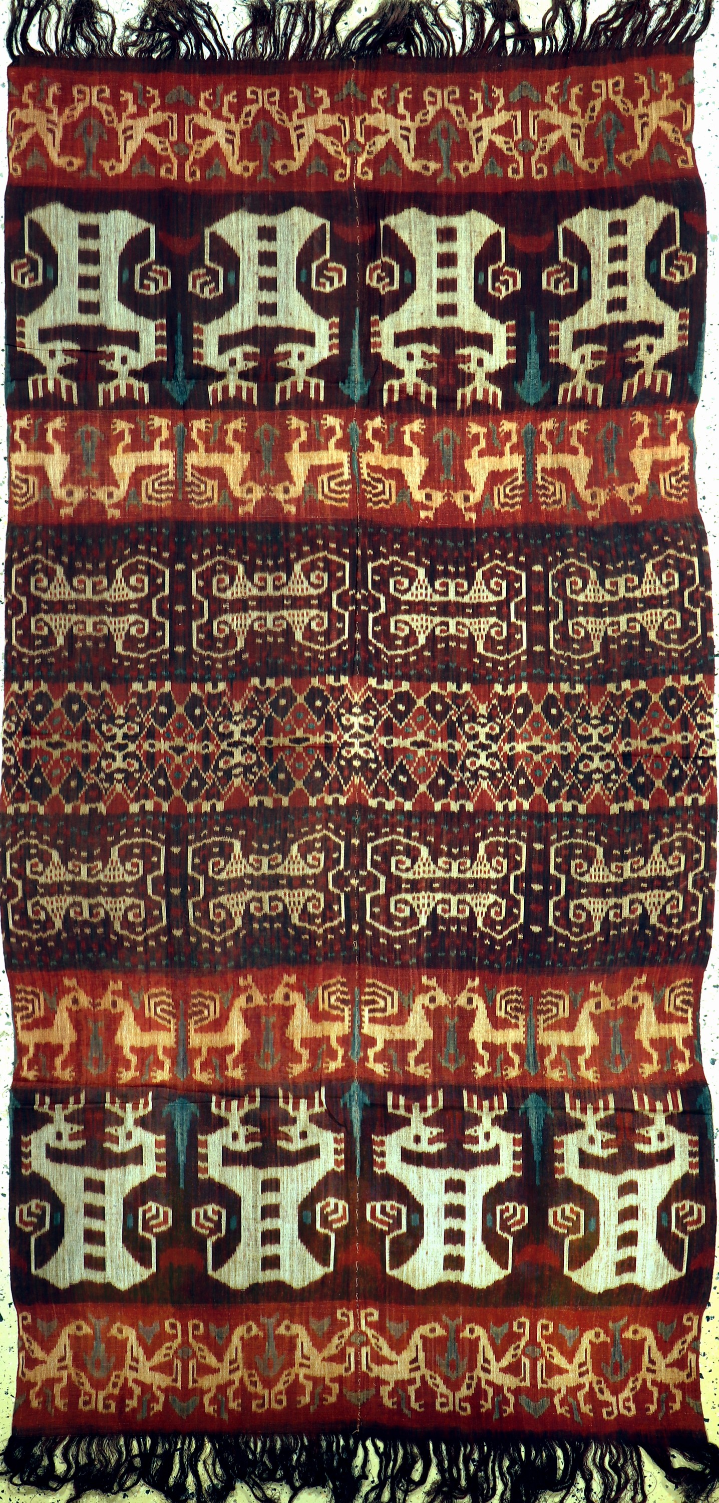 Sumba Ikat, Indonesien, Anfang 20.Jhd, Baumwolle, ca. 213 x 110 cm, EHZ: 2