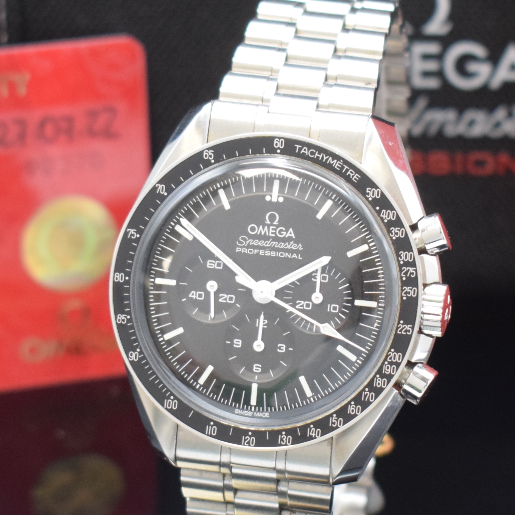 Detail a: OMEGA Armbandchronograph Speedmaster Professional Moonwatch Referenz 310.30.42.50.01.001, Handaufzug, Chronometer in Edelstahl inkl. orig. ...