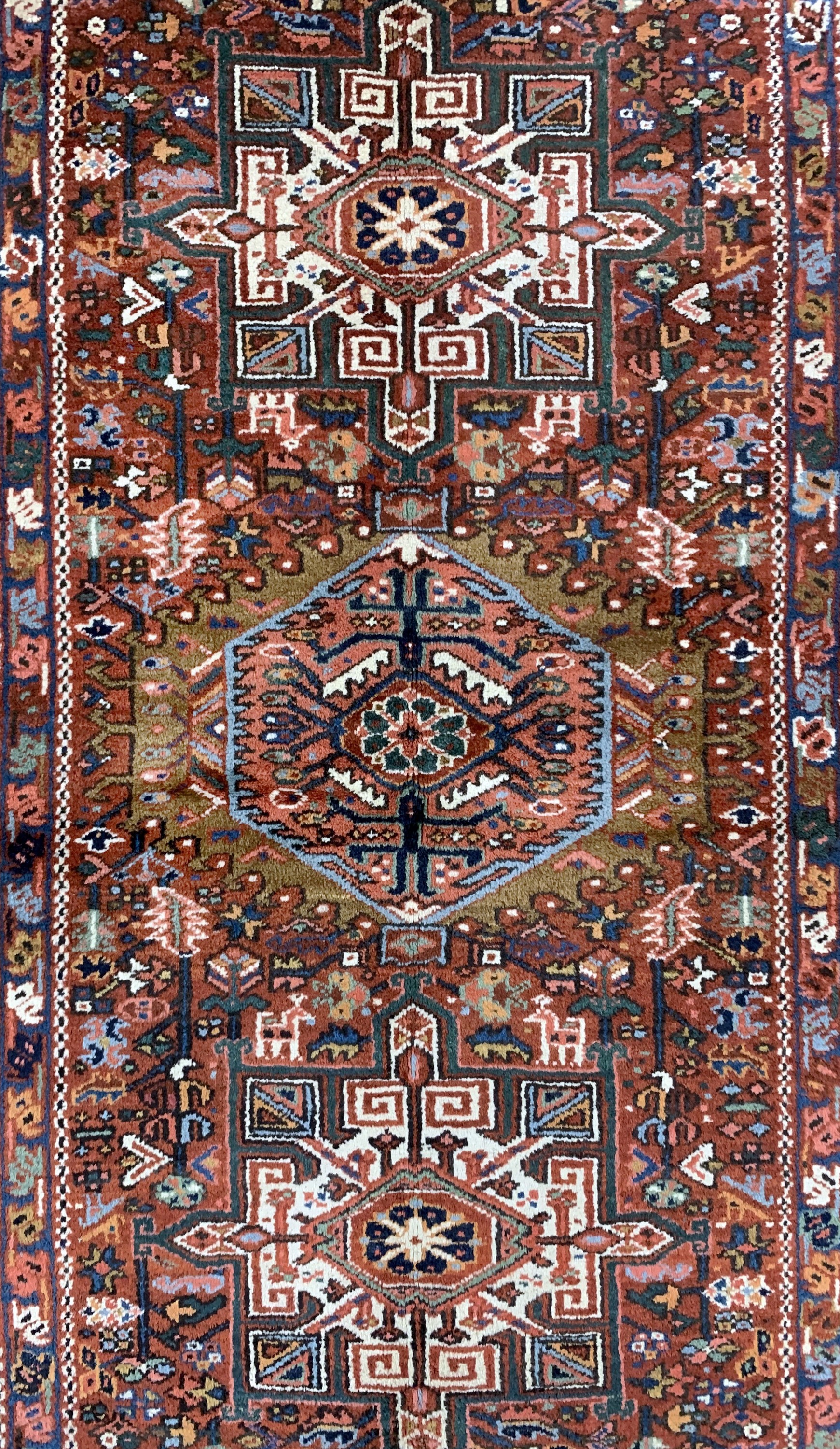 Detail c: Garadjeh alt, Persien, Anfang 20.Jhd, Wolleauf Baumwolle, ca. 203 x 150 cm, EHZ: 2