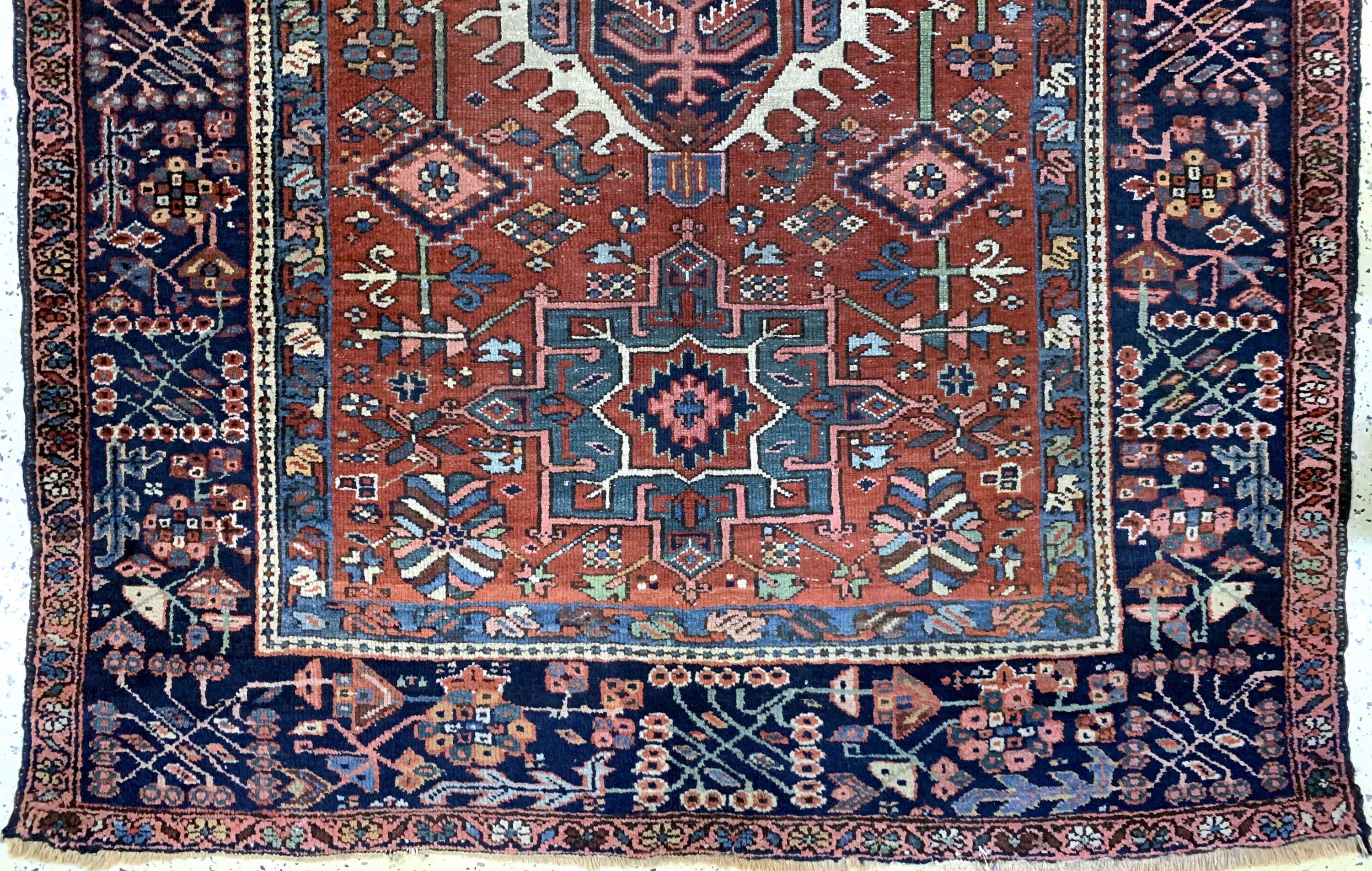 Detail b: Garadjeh alt, Persien, Anfang 20.Jhd, Wolleauf Baumwolle, ca. 200 x 154 cm, EHZ: 3