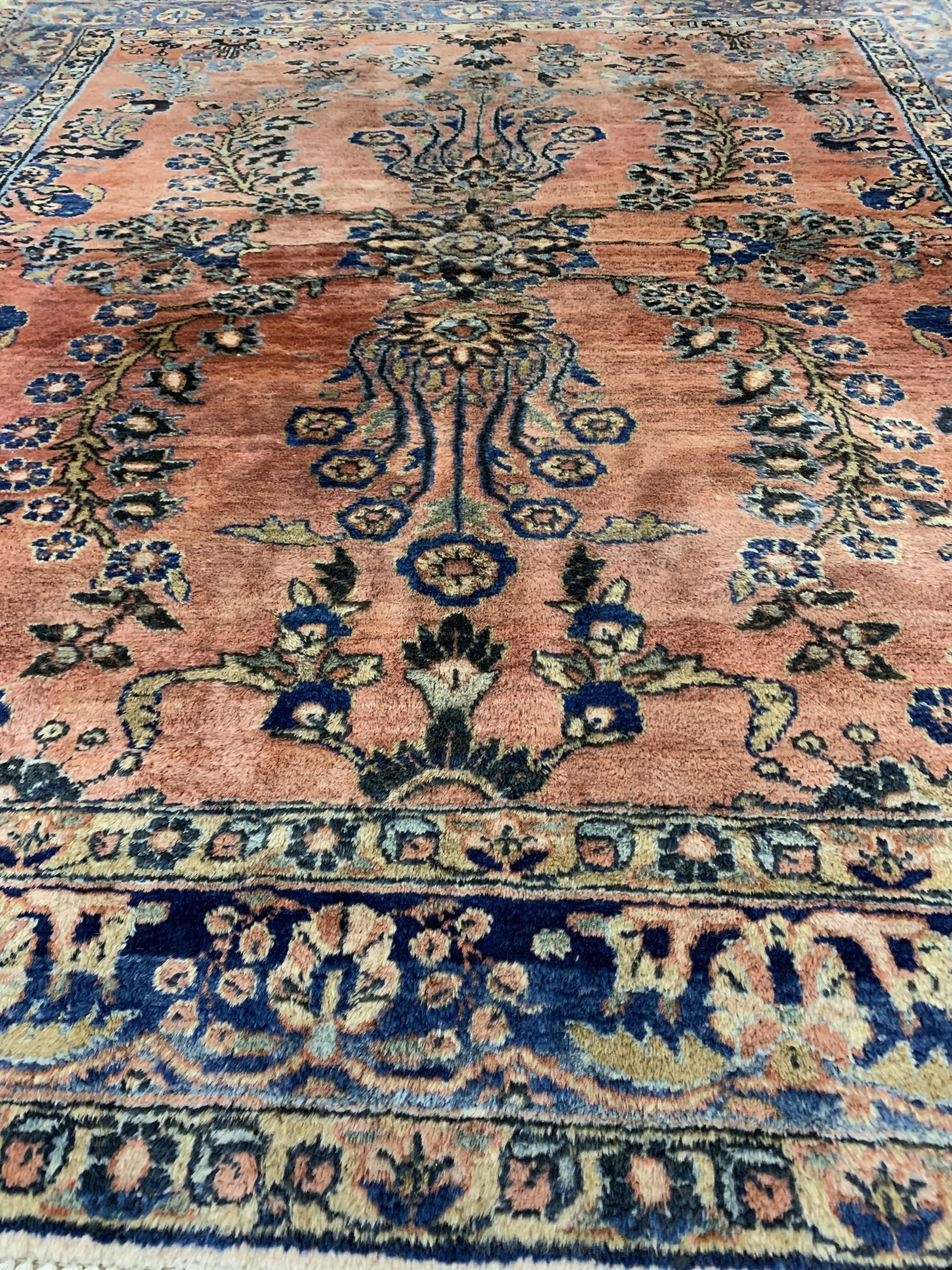 Detail d: Us Re-Import Lilian, Persien, Anfang 20.Jhd, Wolle auf Baumwolle, ca. 185 x 160 cm,EHZ: 2