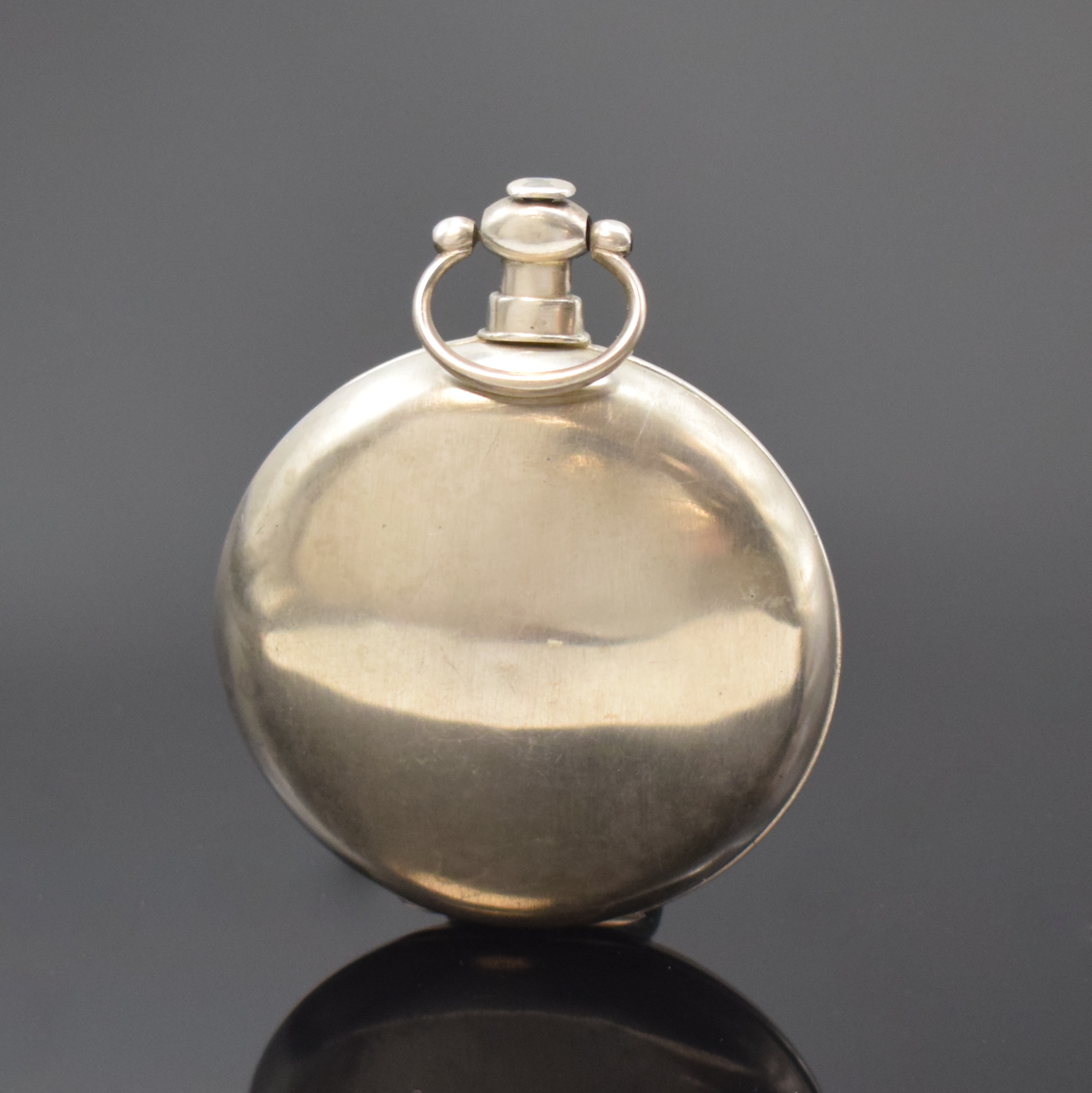 Detail a: Offene Herrentaschenuhr mit Zentralsekunde und Automat für den chinesischen Markt, Schweiz um 1880, Schlüsselaufzug, glattes Geh. m. rücks. ...