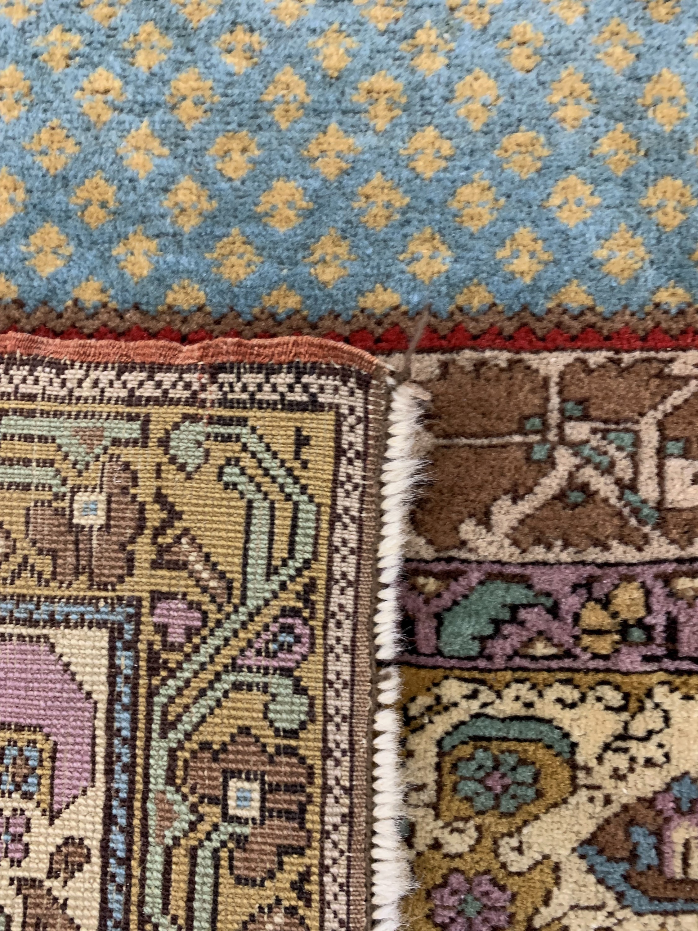 Detail d: Panderma alt, Türkei, Mitte 20.Jhd, Wolle auf Wolle, ca. 174 x 120 cm, EHZ: 2