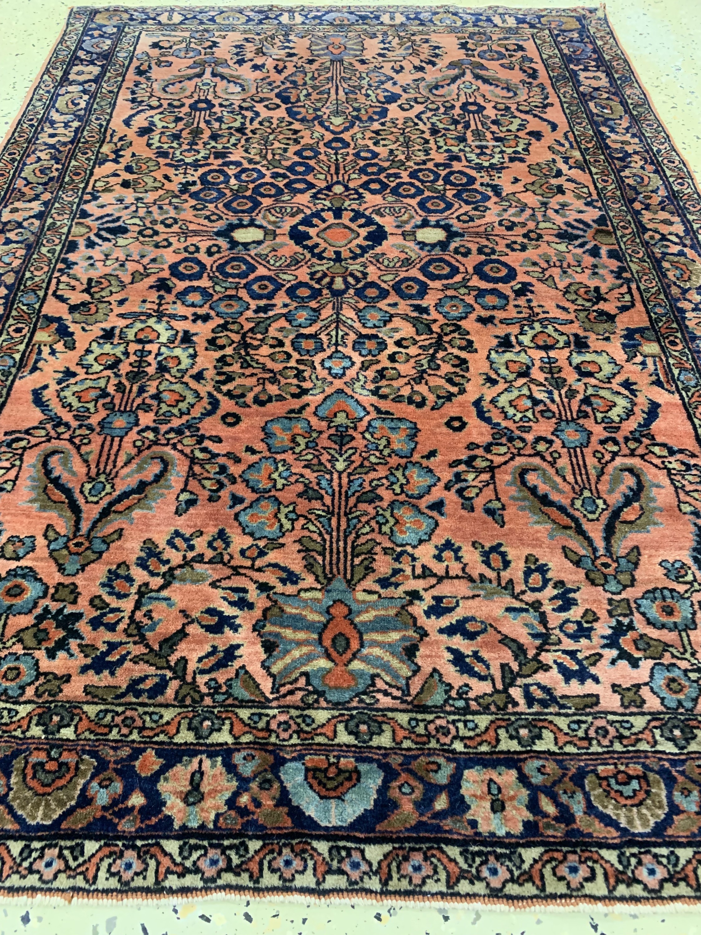 Detail d: Us Re-Import Sarogh antik, Persien, um 1900, Korkwolle auf Baumwolle, ca. 150 x 100 cm, EHZ: 2