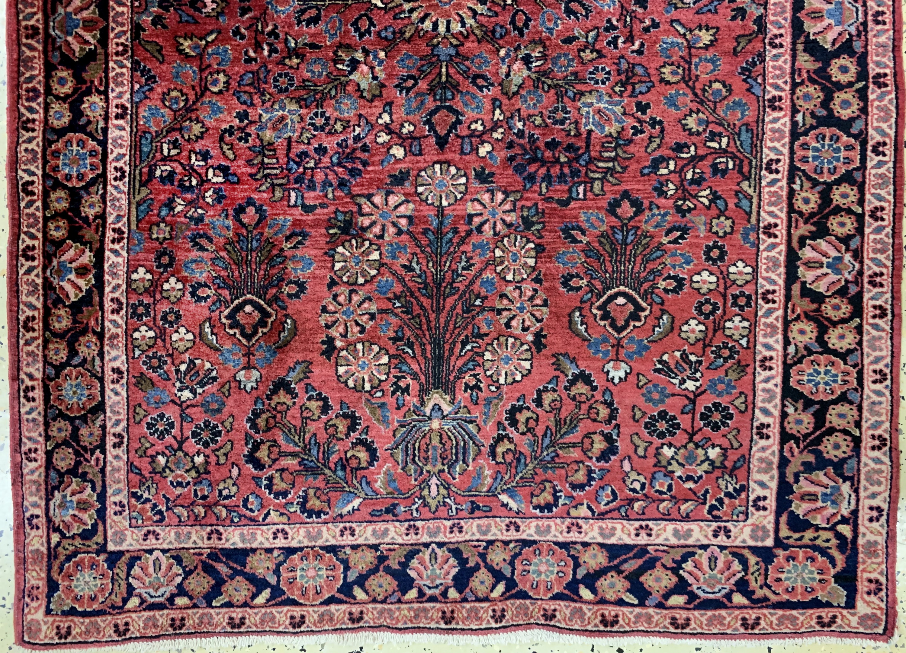 Detail b: Us Re-Omport Sarogh, Persien, Anfang 20.Jhd, Wolle auf Baumwolle, ca. 155 x 104 cm,EHZ: 2