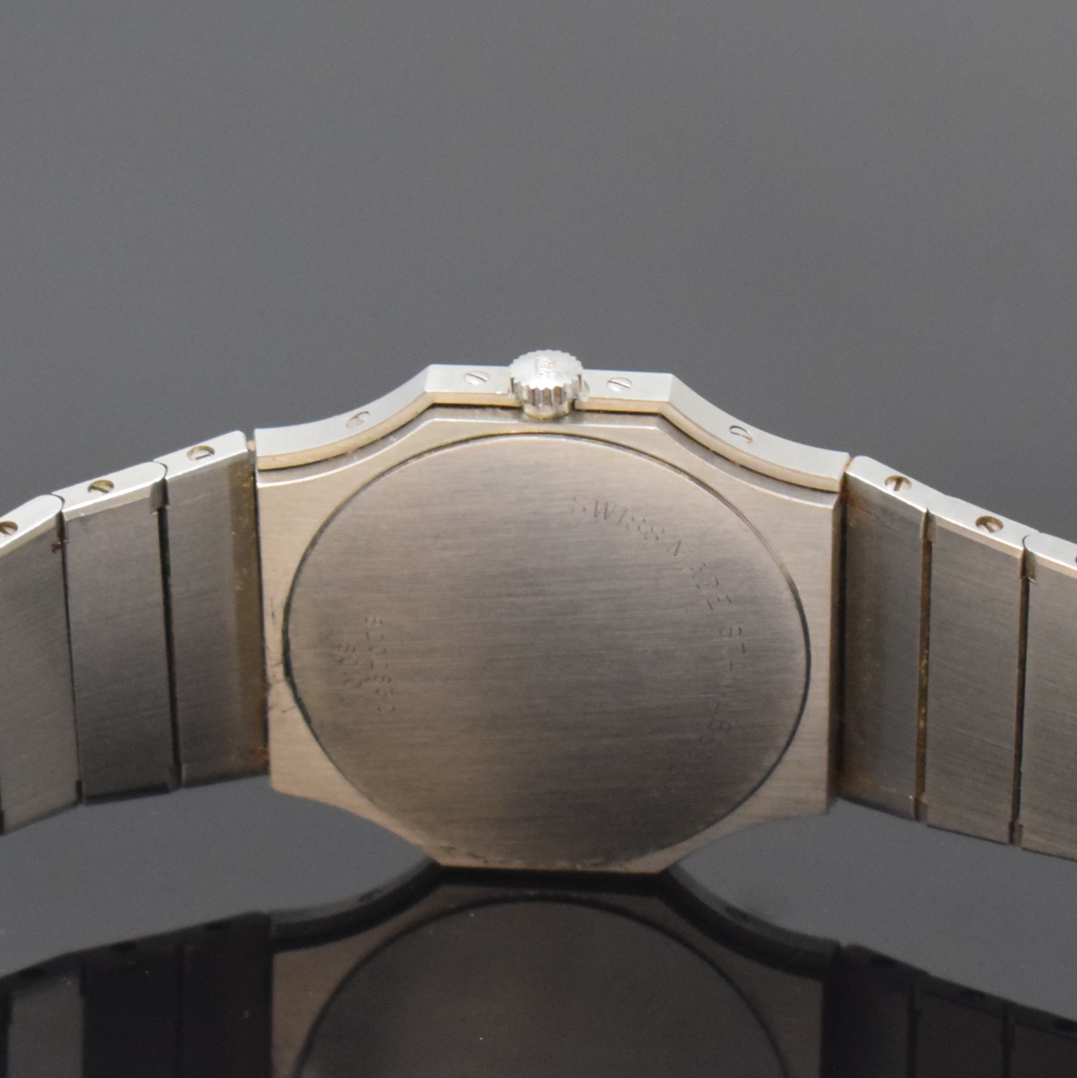 Detail d: MIDO Ocean Star No 1 "Björn Borg" seltene Armbanduhr in Stahl Referenz 8010, Schweiz um 1985, quarz, Boden gedr., orig. Gliederband m. ...