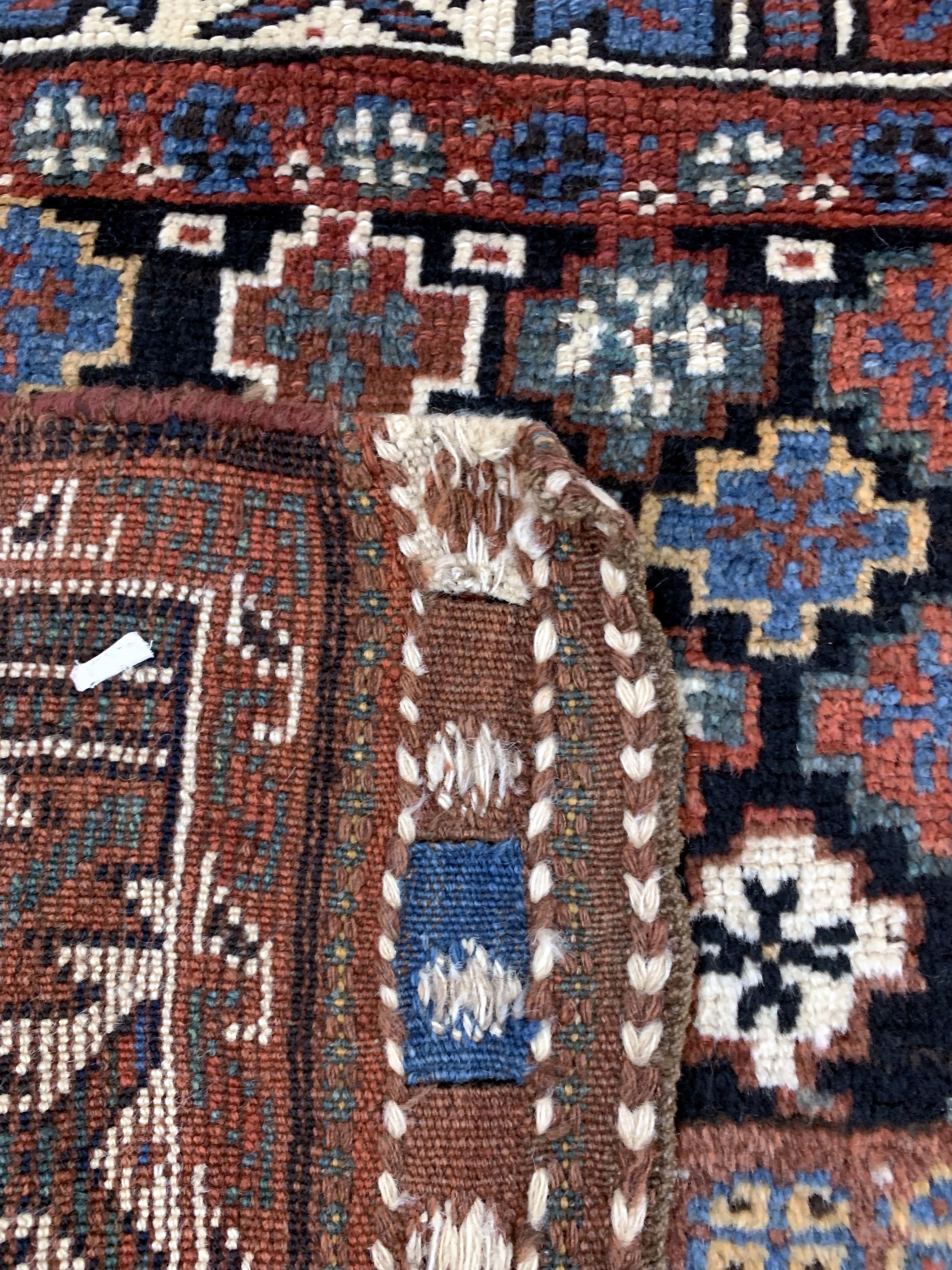 Detail d: Weramin"Taschenfront"antik, Persien, um 1900, Wolle auf Wolle, ca. 108 x 98 cm, EHZ: 2