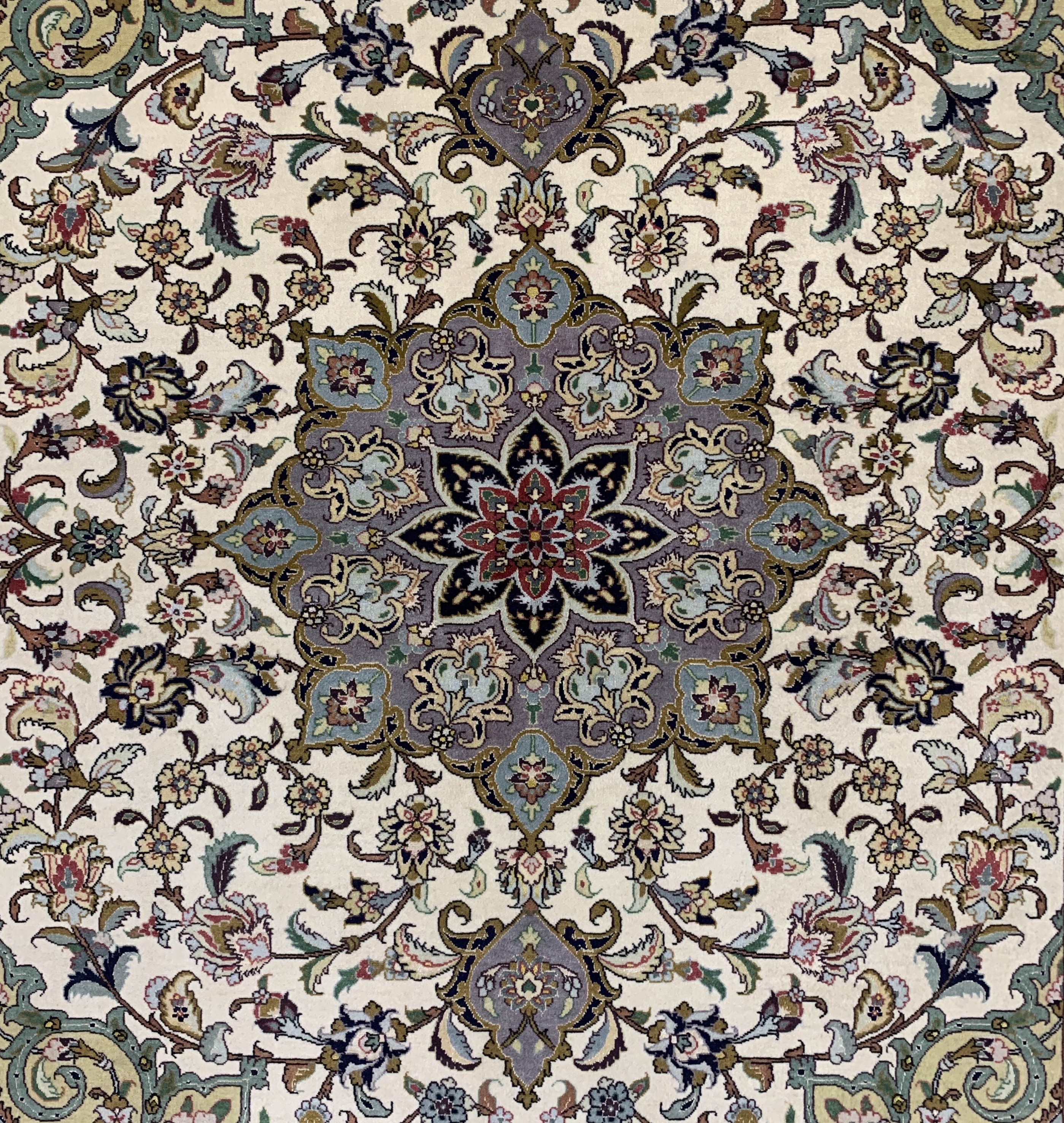 Detail c: Täbriz fein(50 Raj), Persien, Ende 20.Jhd, Korkwolle mit Seide, ca. 203 x 155 cm, ca. 500.000 Kn/qm, EHZ: 1-2