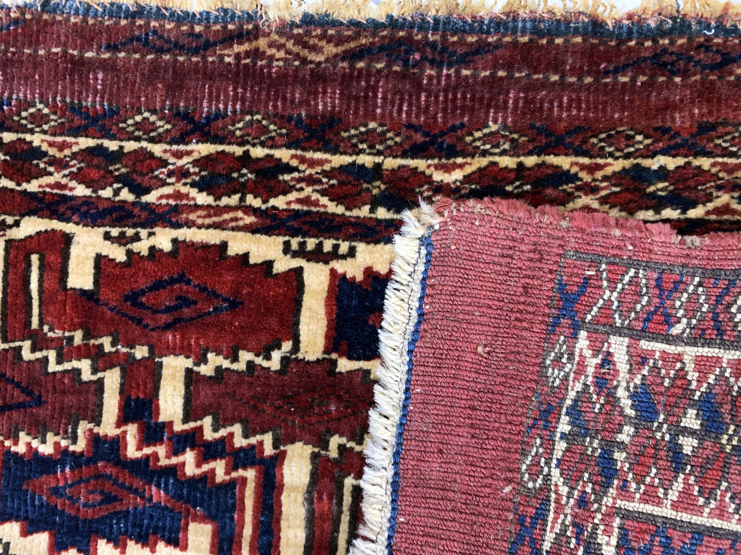 Detail f: 2 lots Torba, Turkmenistan, 19.Jhd., Wolle auf Wolle, ca. 127 x 50 cm, 93 x 30cm, EHZ: 3