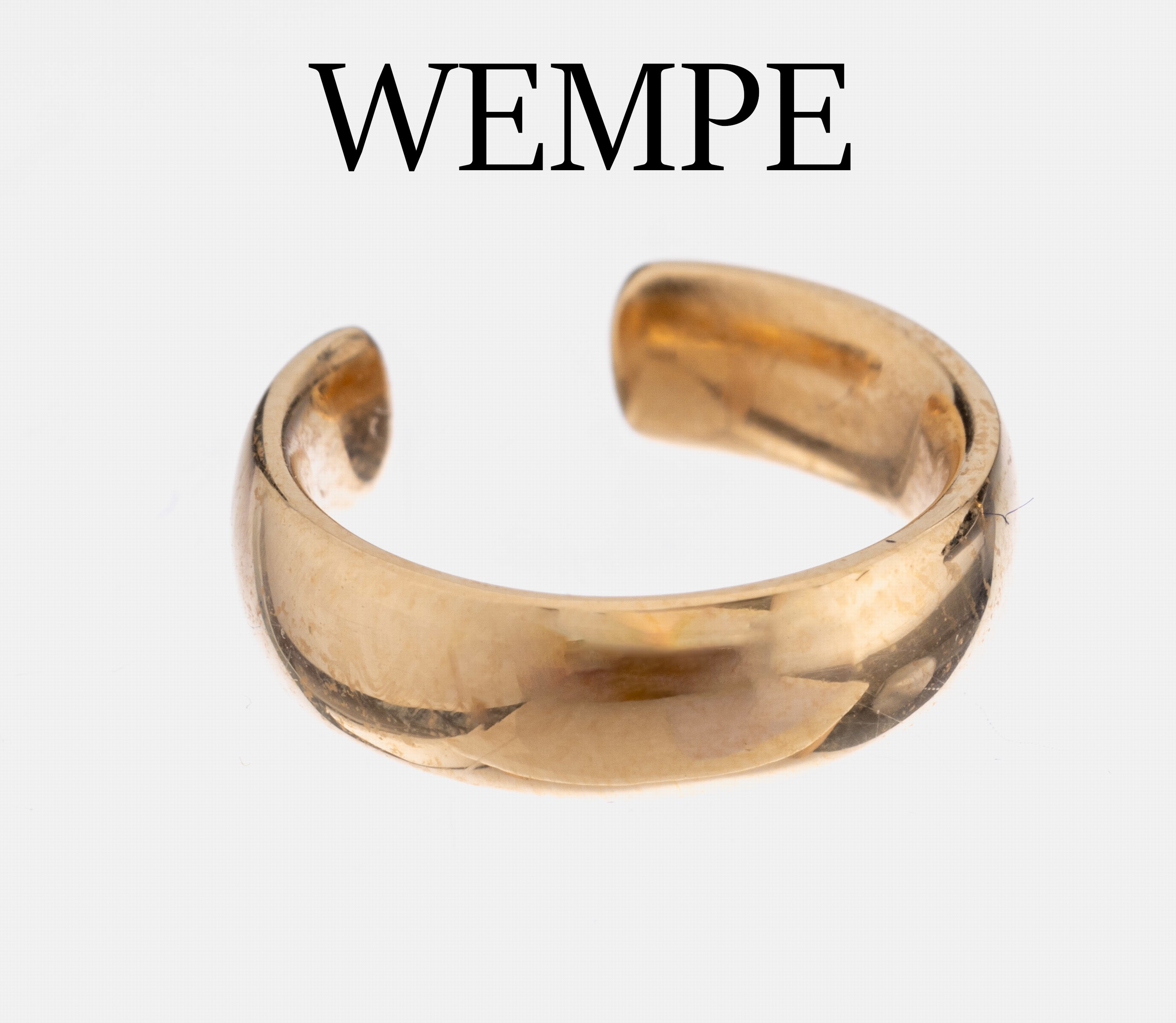 18 kt Gold WEMPE Ohrklemme, RG 750/000, Modell Twist, D. ca. 1 cm, ca. 1.8 g, sign., in orig. Etui