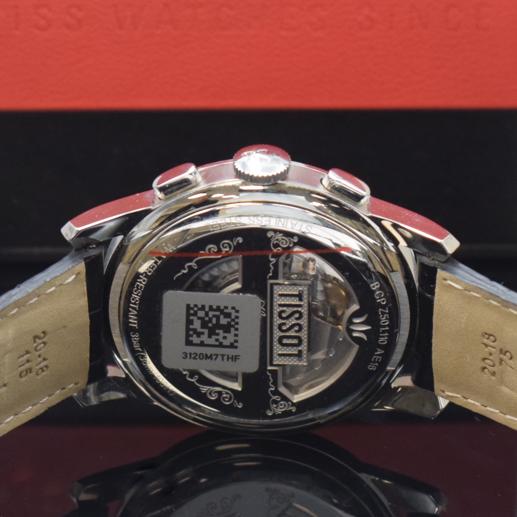 Detail d: TISSOT Heritage Armbandchronograph Referenz T661722.33, Schweiz verk. lt. beil. Pap. 01/2019, Automatik, Edelstahlgeh. inkl. orig. Lederband m. dopp. ...