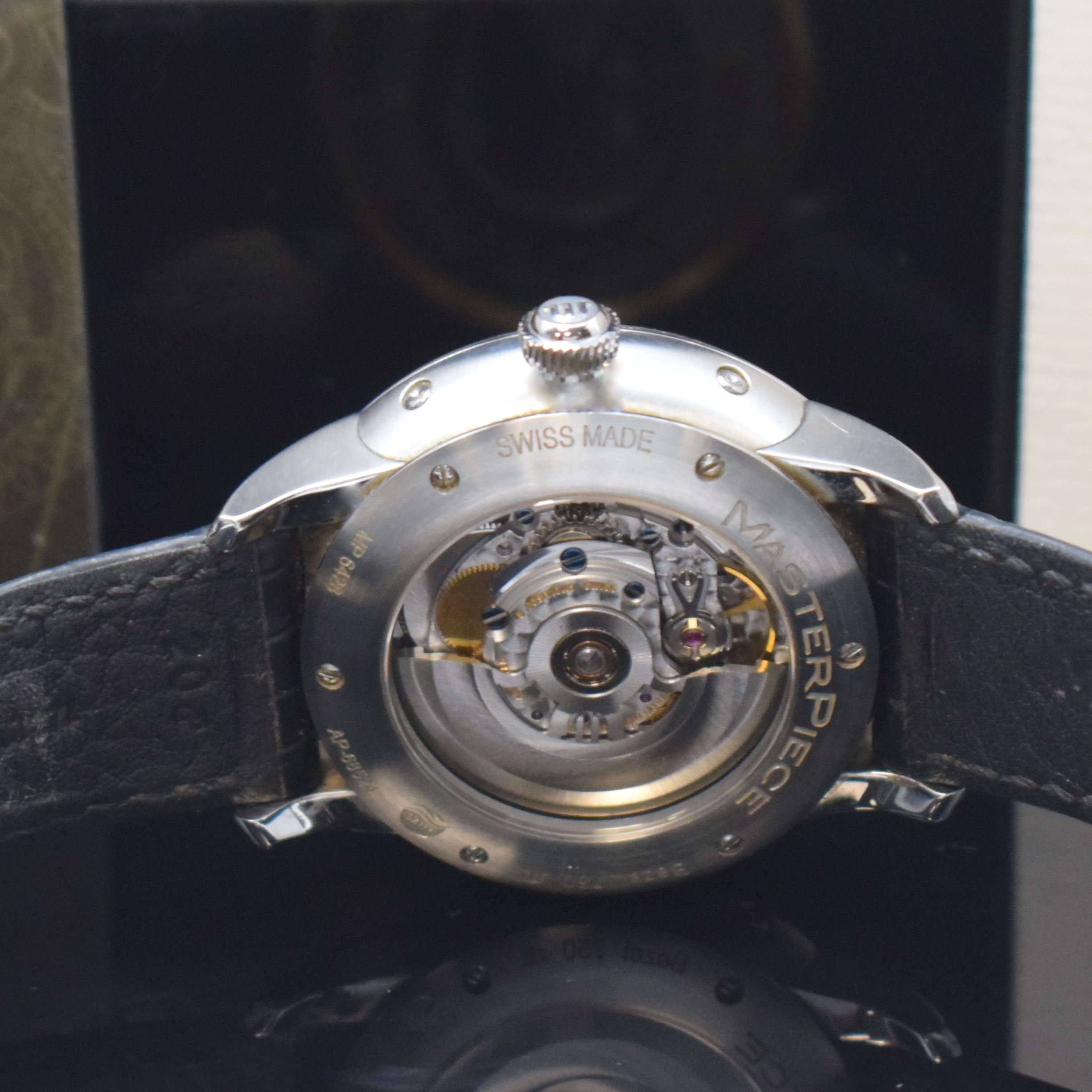 Detail e: MAURICE LACROIX Herrenarmbanduhr aus der Masterpiece Serie Modell Phase De Lune Referenz MP 6428, Automatik, Schweiz um 2013, Edelstahl/Gold ...