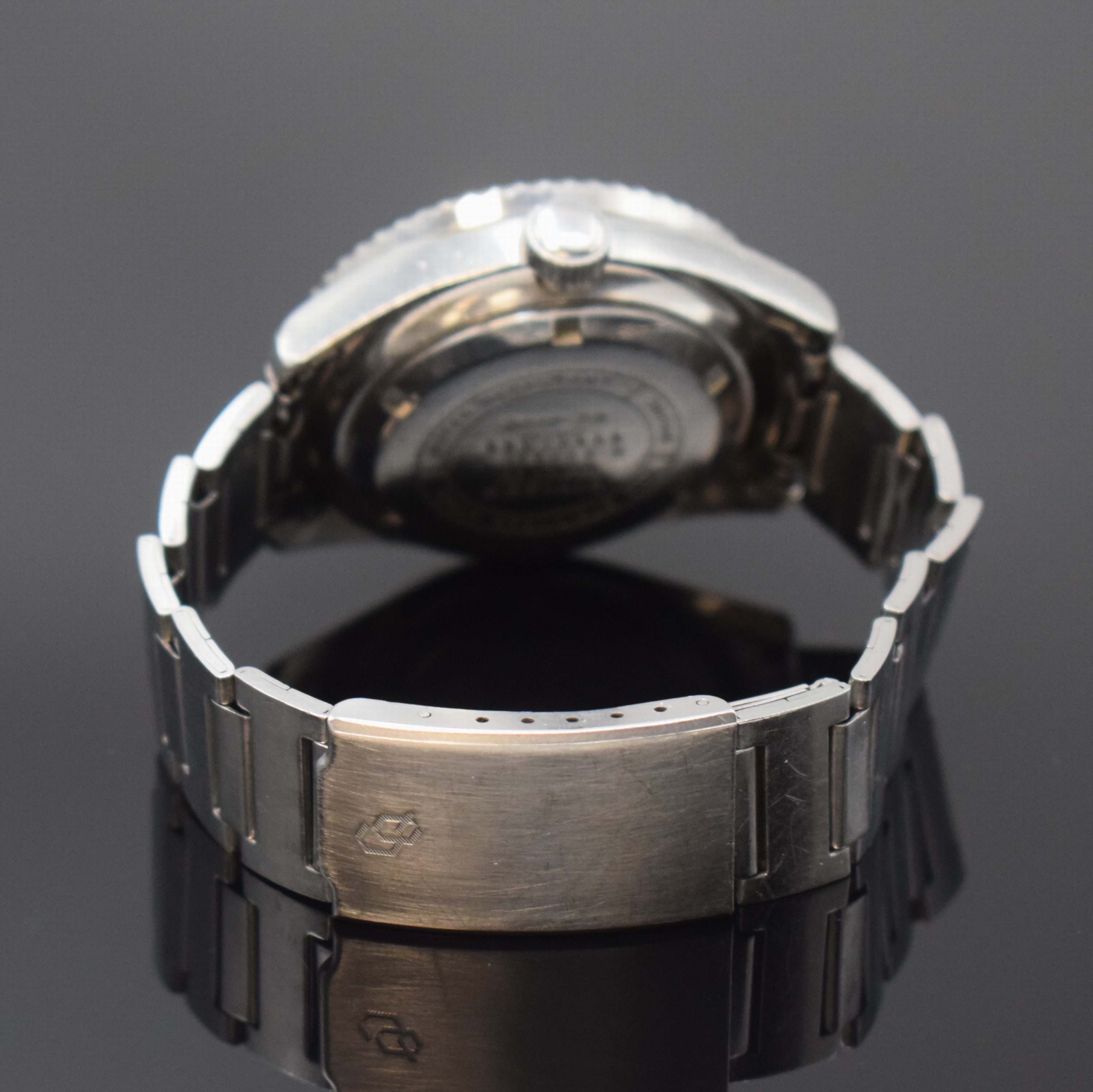 Detail b: CITIZEN Taucherarmbanduhr Referenz 4-600851 Y, Automatik, Japan 1970er Jahre, Edelstahlgeh. inkl. orig. Gliederband m. Faltschl., Boden und Krone ...