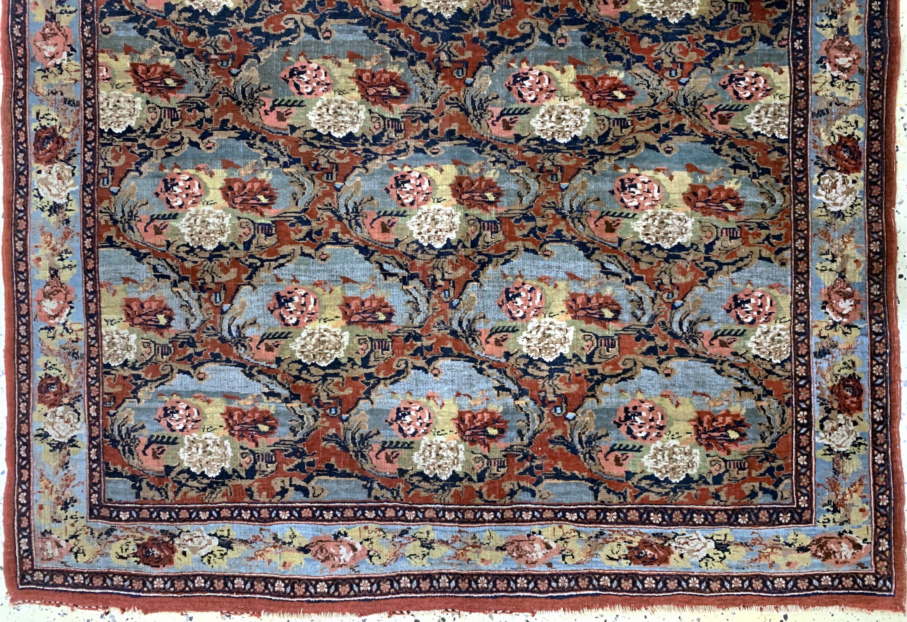 Detail b: Antiker Bidjar Gol-Farang, Persien, um 1900, Wolle auf Baumwolle, ca. 211 x 142 cm, EHZ: 3