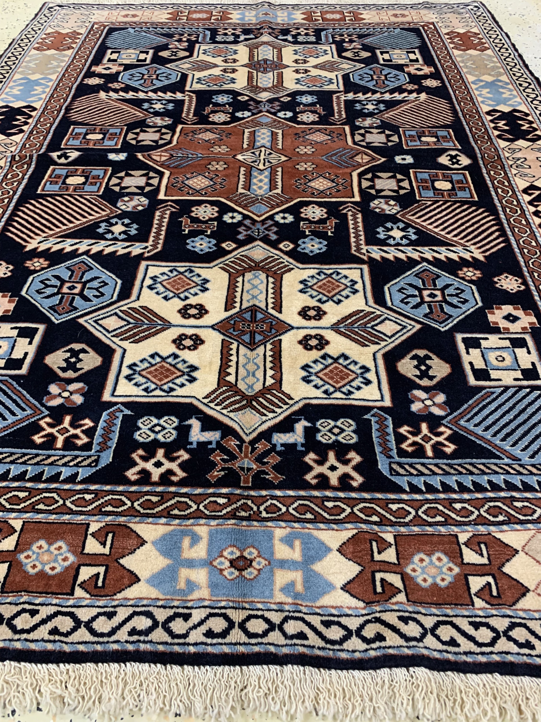 Detail d: Ghochan fein, Persien, Neuwertig, Wolle aufWolle, ca. 177 x 137 cm, EHZ: 2