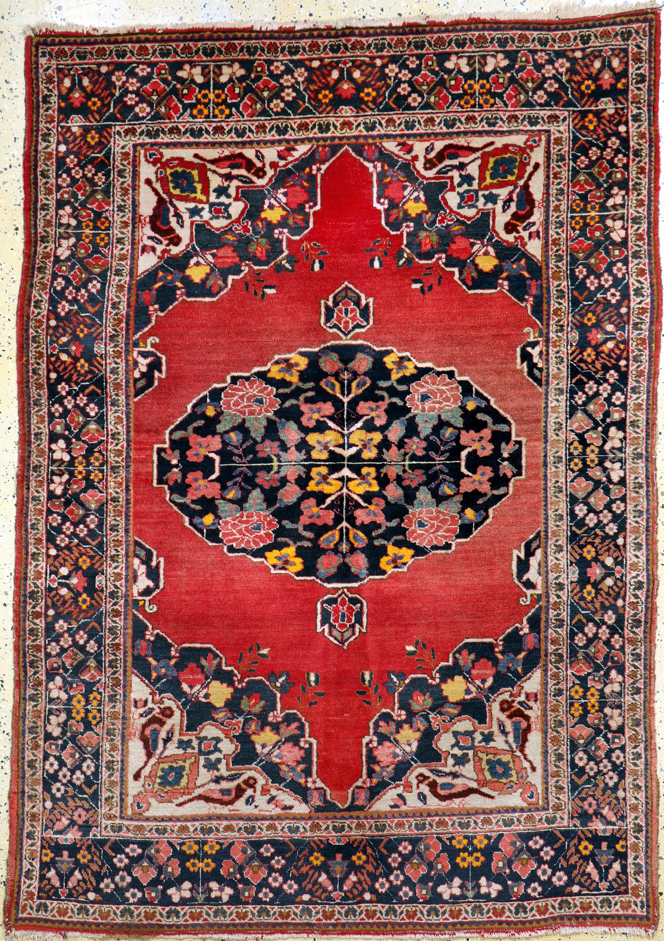 Heriz alt, Persien, Anfang 20.Jhd, Wolle auf Baumwolle, ca. 210 x 150 cm, Reinigungsbedürftig, EHZ: 2-3