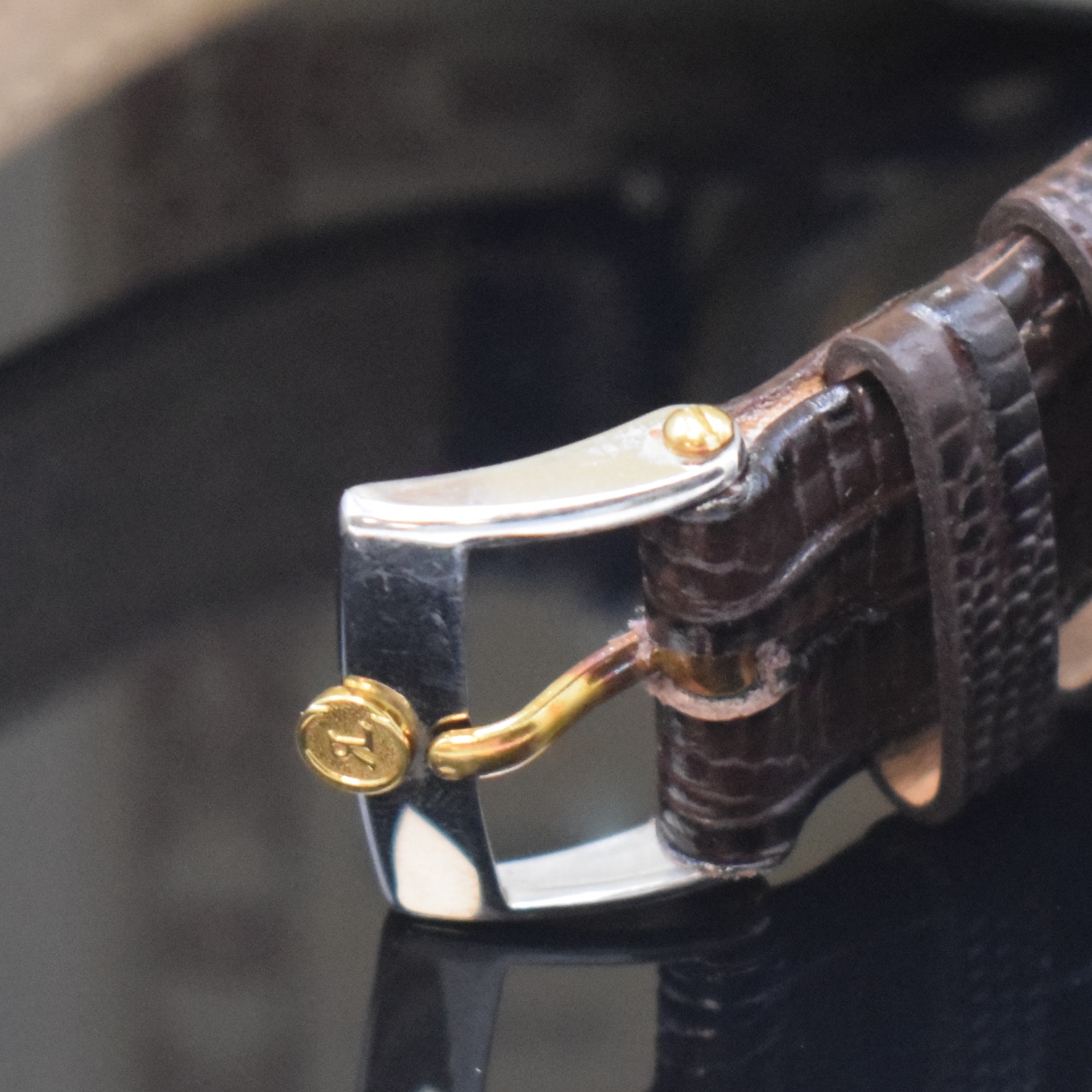 Detail b: CHRONOSWISS seltene Herrenarmbanduhr Orea Referenz CH 1262, Automatik, Schweiz um 2003, Edelstahl/Gold kombiniert inkl. orig. Lederband m. orig. ...