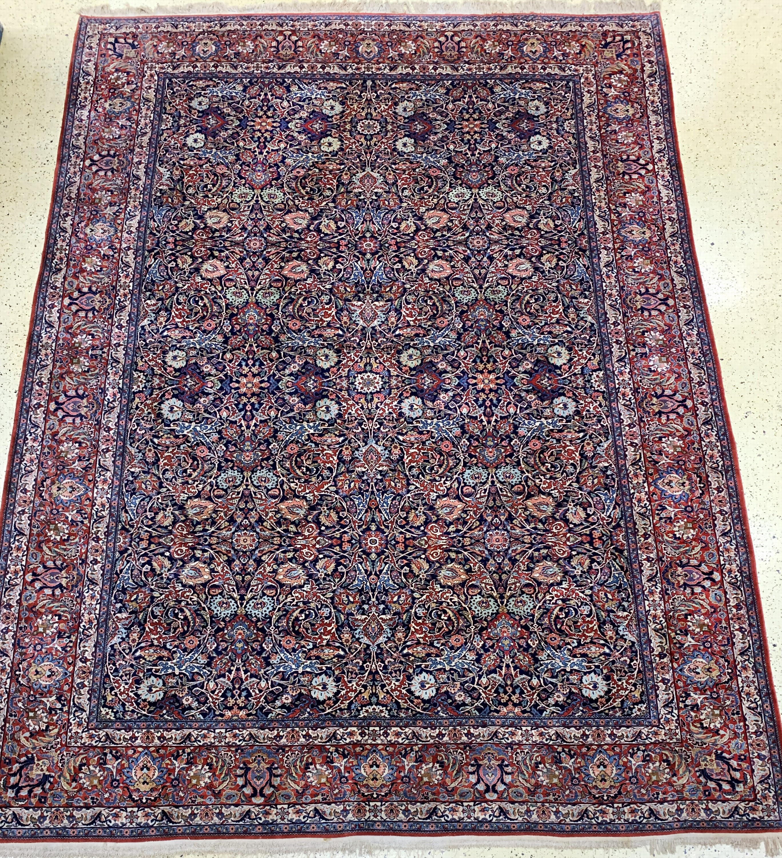 Keschan fein, Persien, Anfang 20.Jhd., Korkwolle, ca. 425 x 323 cm, EHZ: 2, minimal Mottenfraß am Rand
