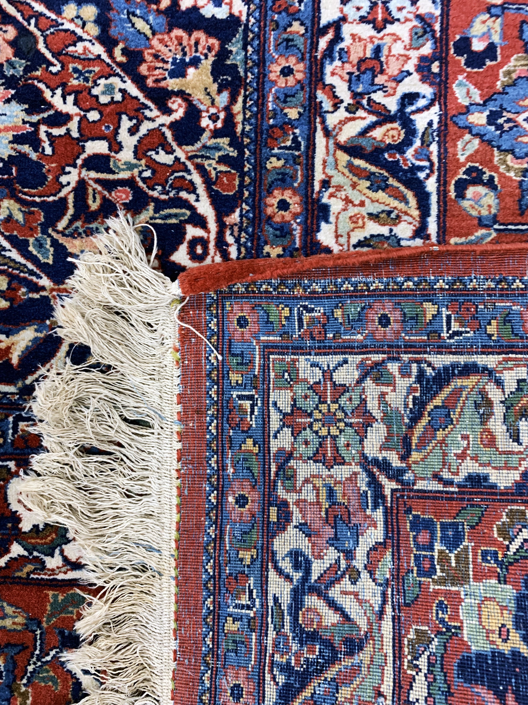 Detail h: Keschan fein, Persien, Anfang 20.Jhd., Korkwolle, ca. 425 x 323 cm, EHZ: 2, minimal Mottenfraß am Rand