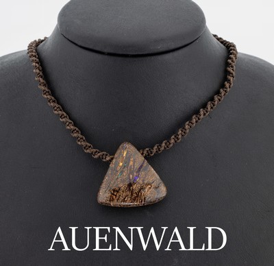 Image 26871867 - Boulderopal-Flechtcollier, geflochtenen Polyesterfäden, stufenlos Länge ...