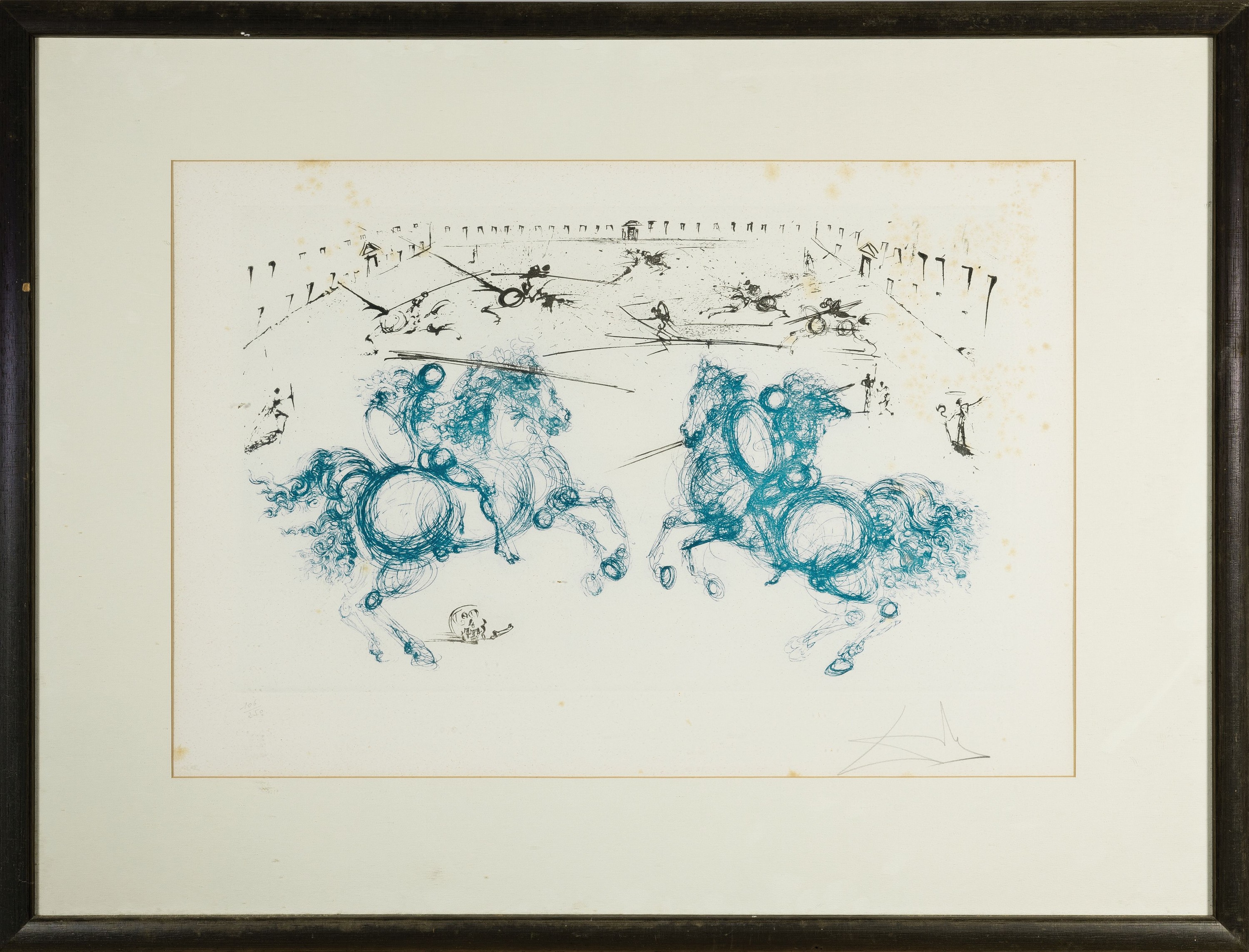 Detail k: Salvador Dali, 1904-1989, "Combat de cavaliers", aus der Serie "Calderon, la vie est songe" von 1971, Ed. 106/250, handsigniert, ...