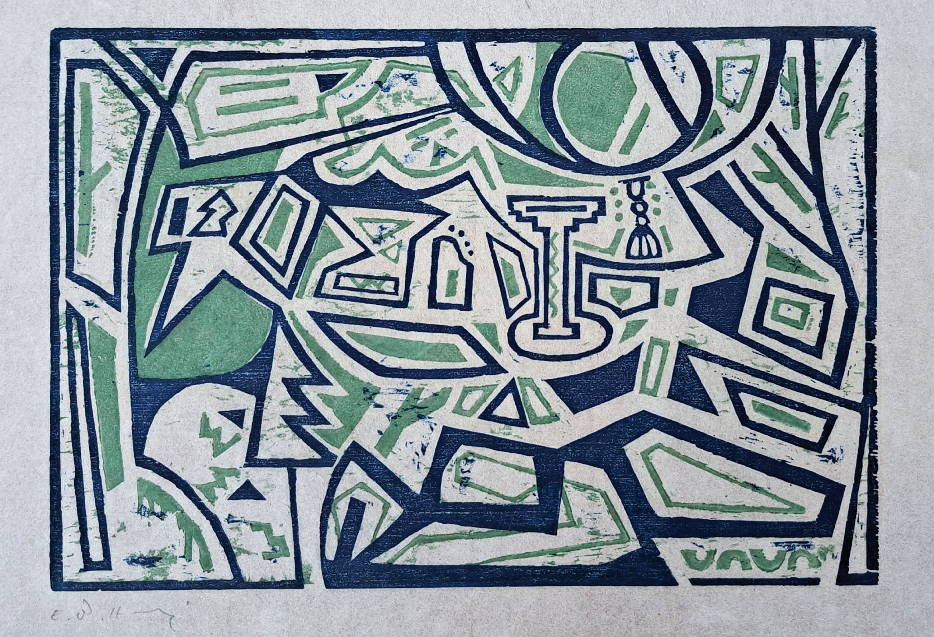 Detail c: Emil Bert Hartwig, 1907 Marl-Sinsen-1996 Freinsheim, 4 Farbholzschnitte auf Japanpapier, je handsigniert, in verschiedenenFormaten, Motive durch die ...