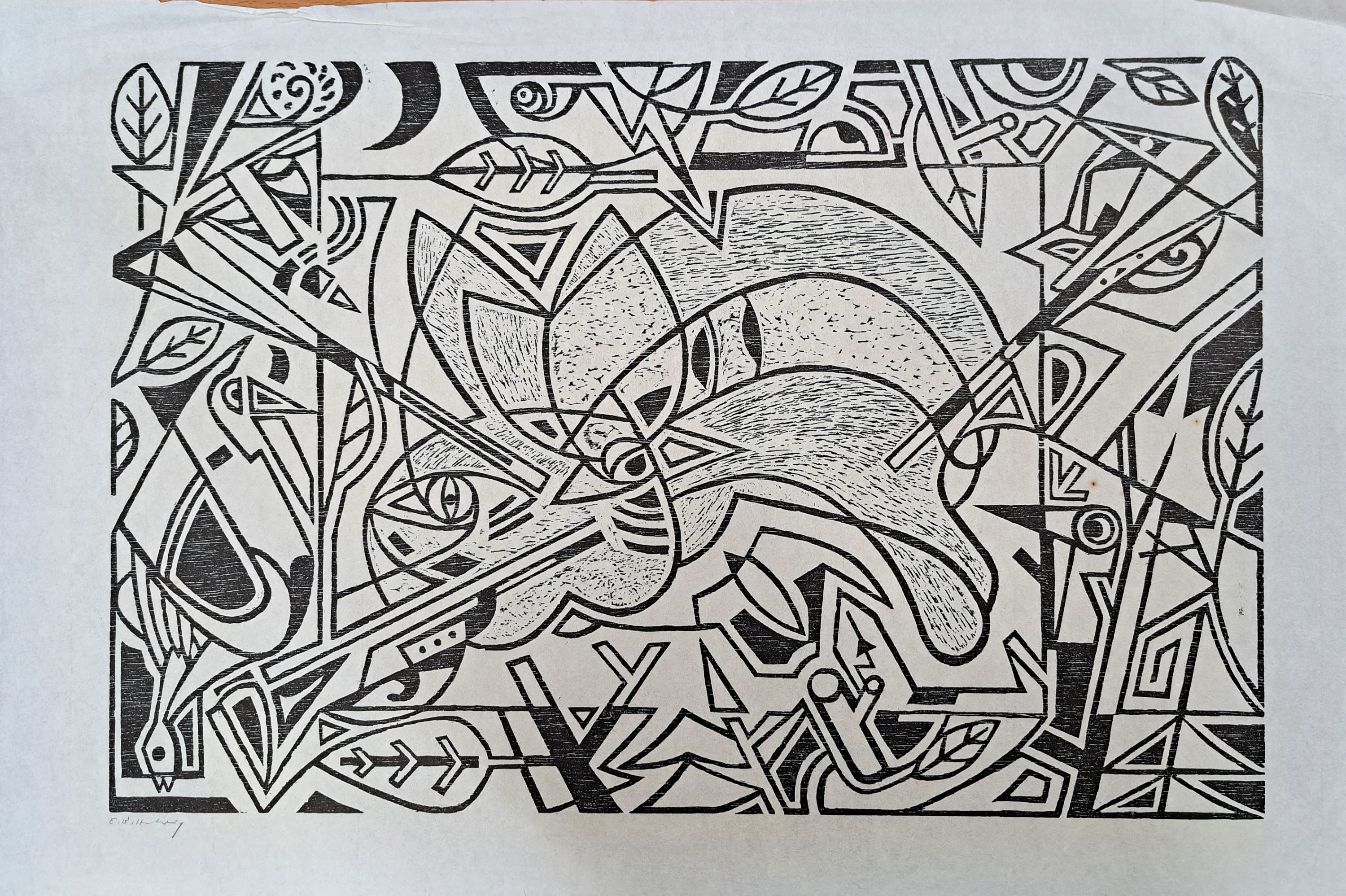 Detail l: Emil Bert Hartwig, 1907 Marl-Sinsen-1996 Freinsheim, 4 Farbholzschnitte auf Japanpapier, je handsigniert, in verschiedenenFormaten, Motive durch die ...