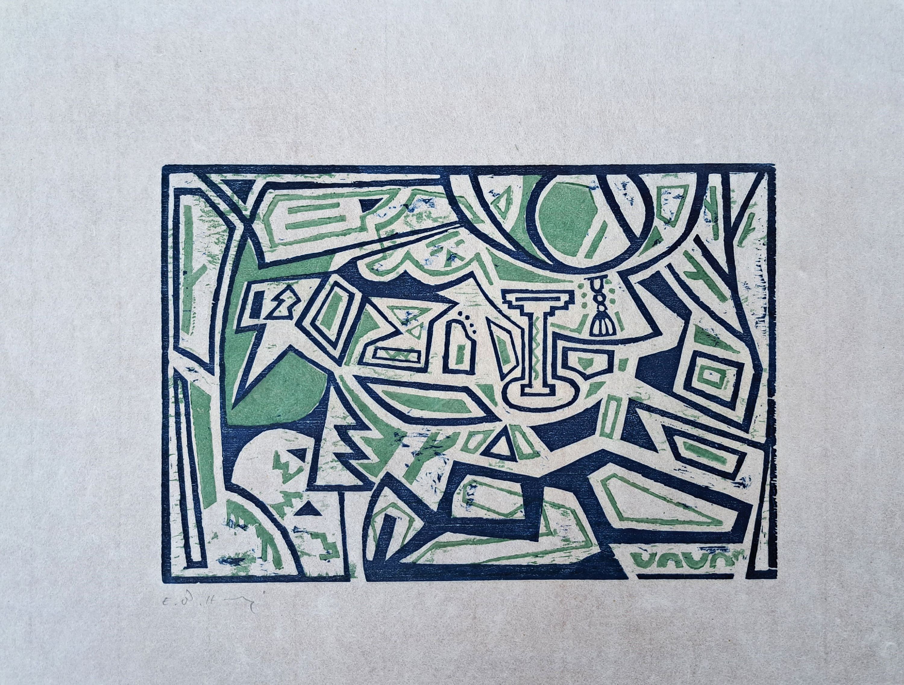 Detail n: Emil Bert Hartwig, 1907 Marl-Sinsen-1996 Freinsheim, 4 Farbholzschnitte auf Japanpapier, je handsigniert, in verschiedenenFormaten, Motive durch die ...