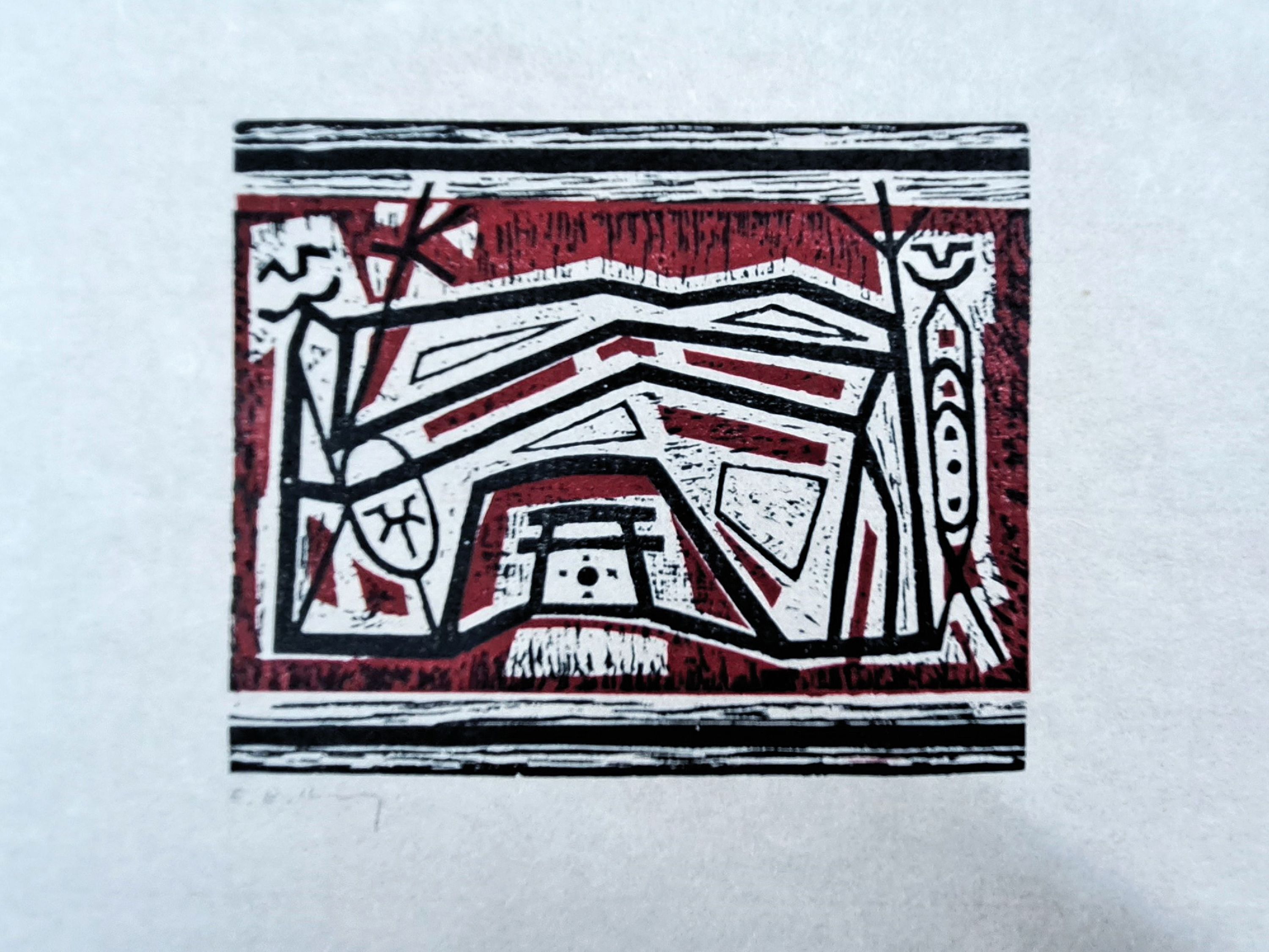 Detail k: Emil Bert Hartwig, 1907 Marl-Sinsen-1996 Freinsheim, 4 Farbholzschnitte auf Japanpapier, je handsigniert, in verschiedenenFormaten, Motive durch die ...
