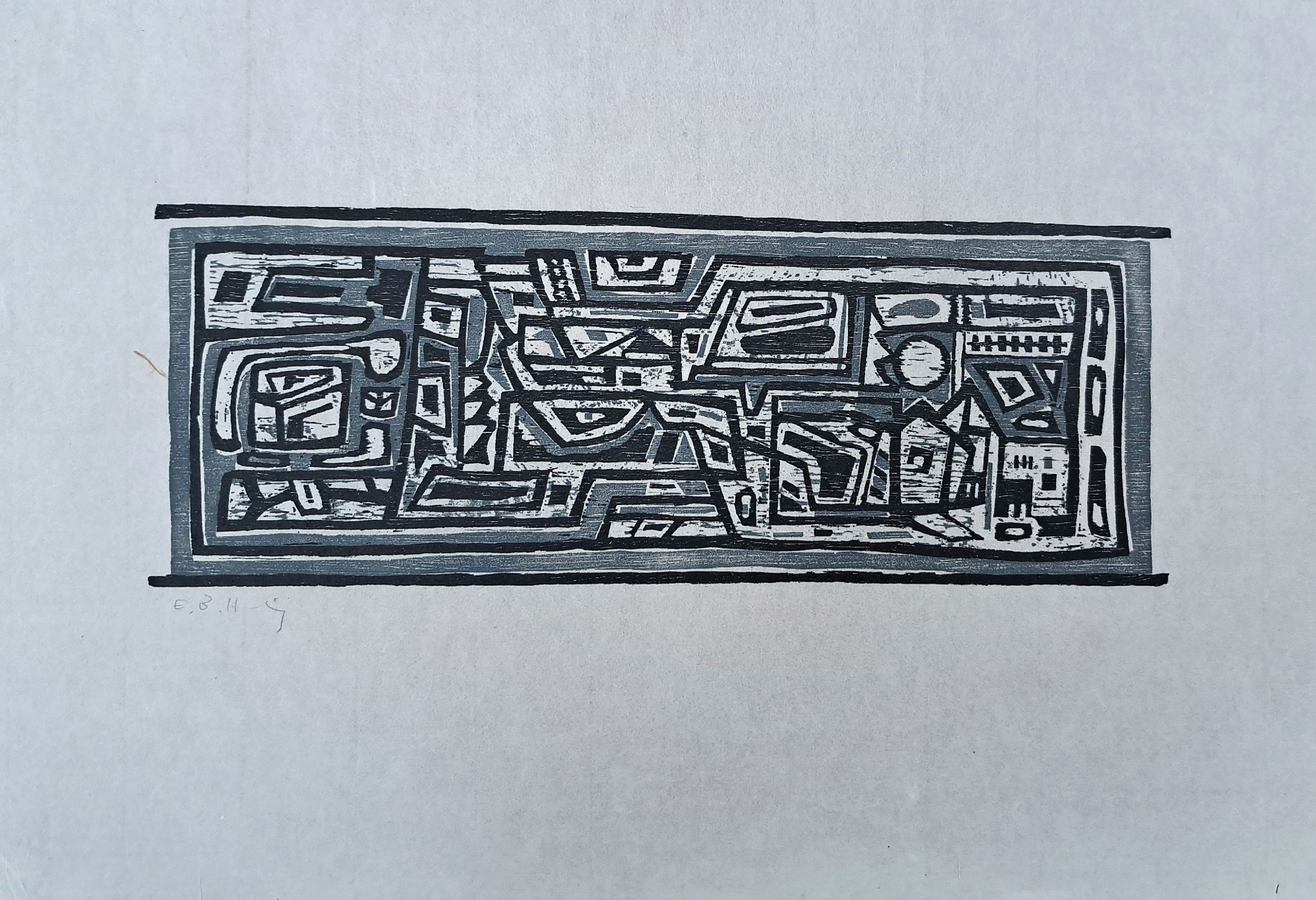 Detail l: Emil Bert Hartwig, 1907 Marl-Sinsen-1996 Freinsheim, 4 Farbholzschnitte auf Japanpapier, je handsigniert, in verschiedenenFormaten, Motive durch die ...