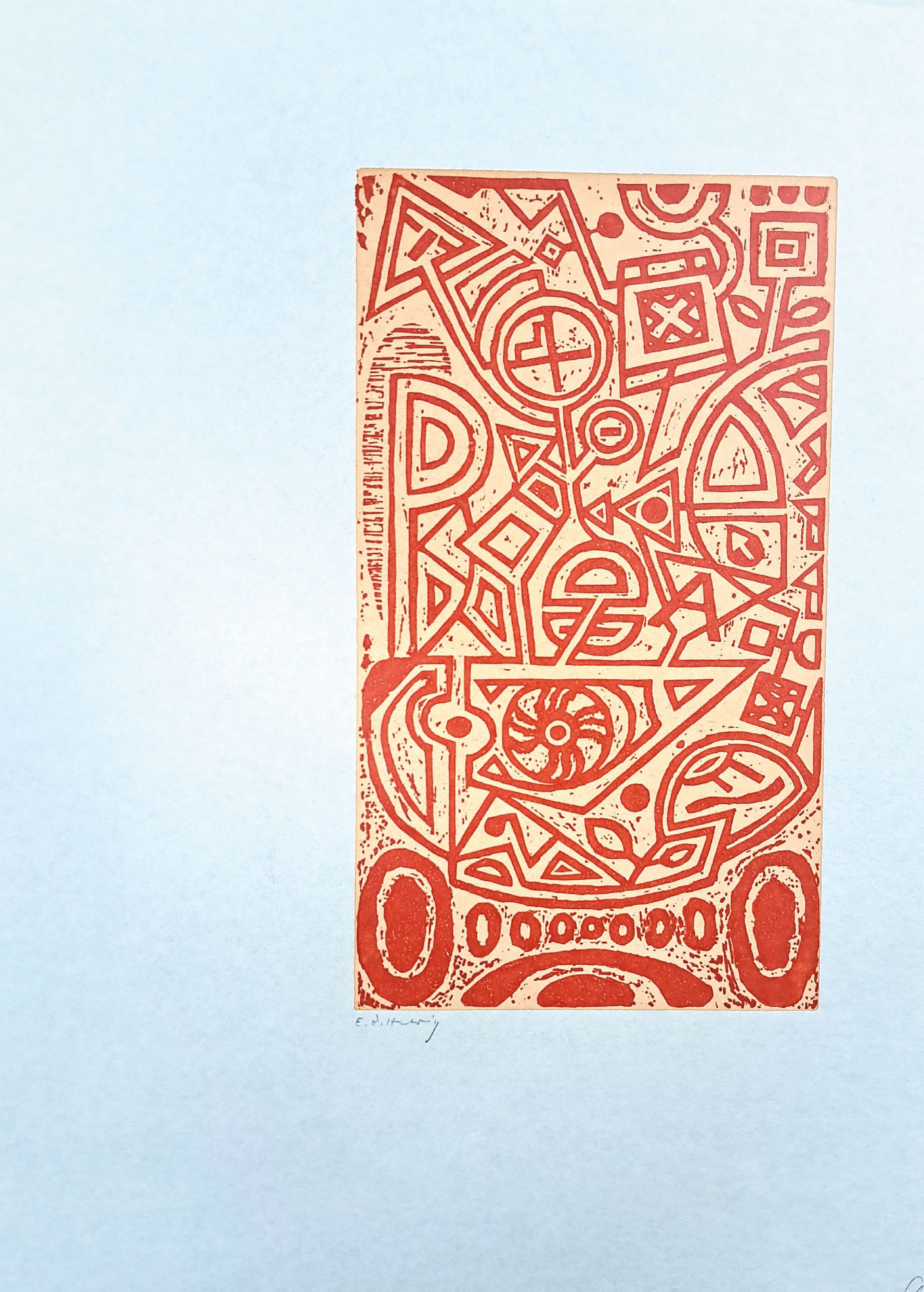 Detail m: Emil Bert Hartwig, 1907 Marl-Sinsen-1996 Freinsheim, 4 Farbholzschnitte auf Japanpapier, je handsigniert, in verschiedenenFormaten, Motive durch die ...