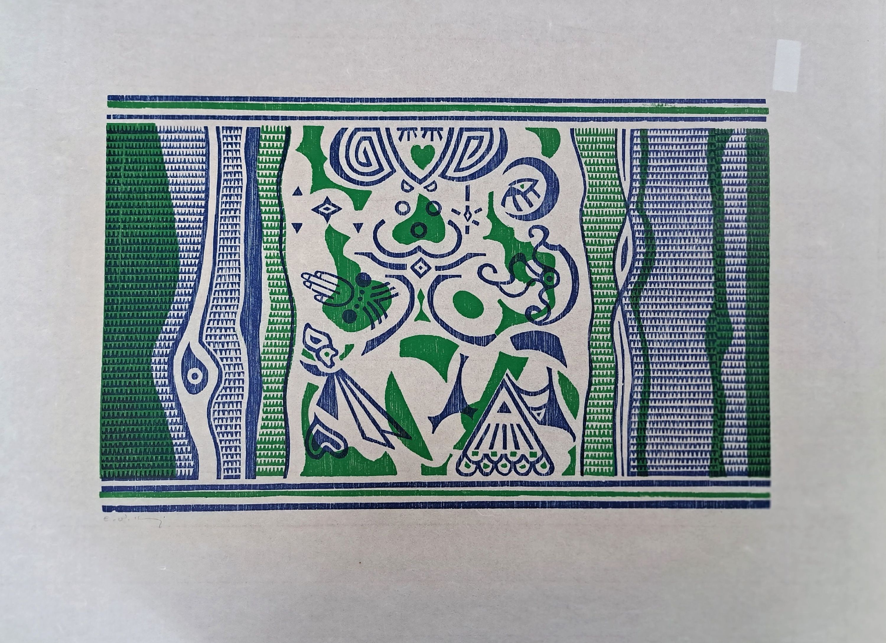 Detail n: Emil Bert Hartwig, 1907 Marl-Sinsen-1996 Freinsheim, 4 Farbholzschnitte auf Japanpapier, je handsigniert, in verschiedenenFormaten, Motive durch die ...