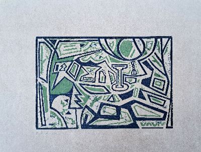 26871983n - Emil Bert Hartwig, 1907 Marl-Sinsen-1996 Freinsheim, 4 Farbholzschnitte auf Japanpapier, ...