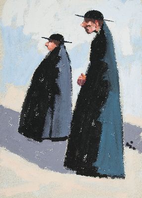 Image Arrigo Wittler, 1918 Heeren-Werve-2004 Worpswede, Caseinmalerei auf Karton, 2 ...