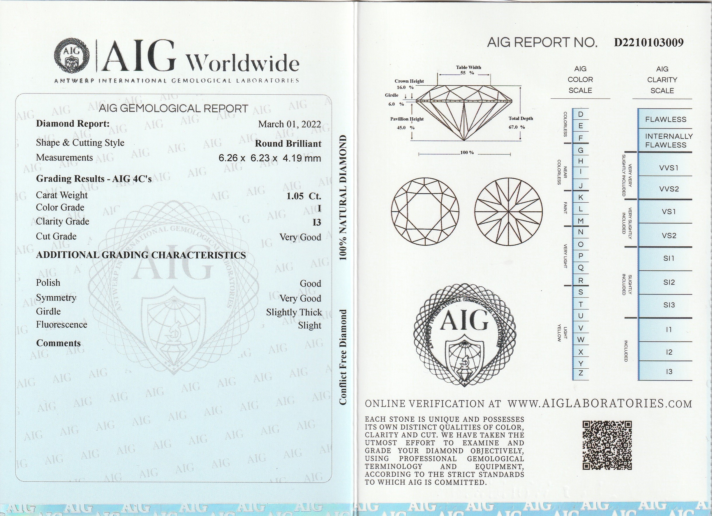 Detail a: Palladium Brillant-Ring, PD 950/000, 1 Brillant ca. 1.05 ct l.get.Weiß(I)/p3, RW 56, AIG-Expertise