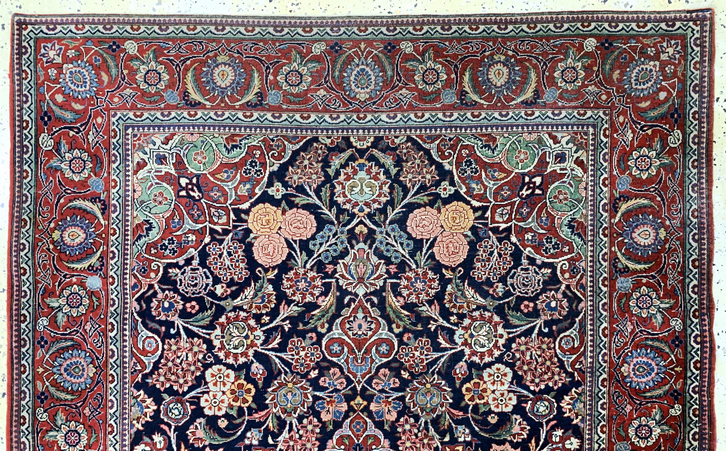 Detail a: Keschan Kork antik, Persien, um 1900, Korkwolle auf Baumwolle, ca. 206 x 135 cm, EHZ: 3