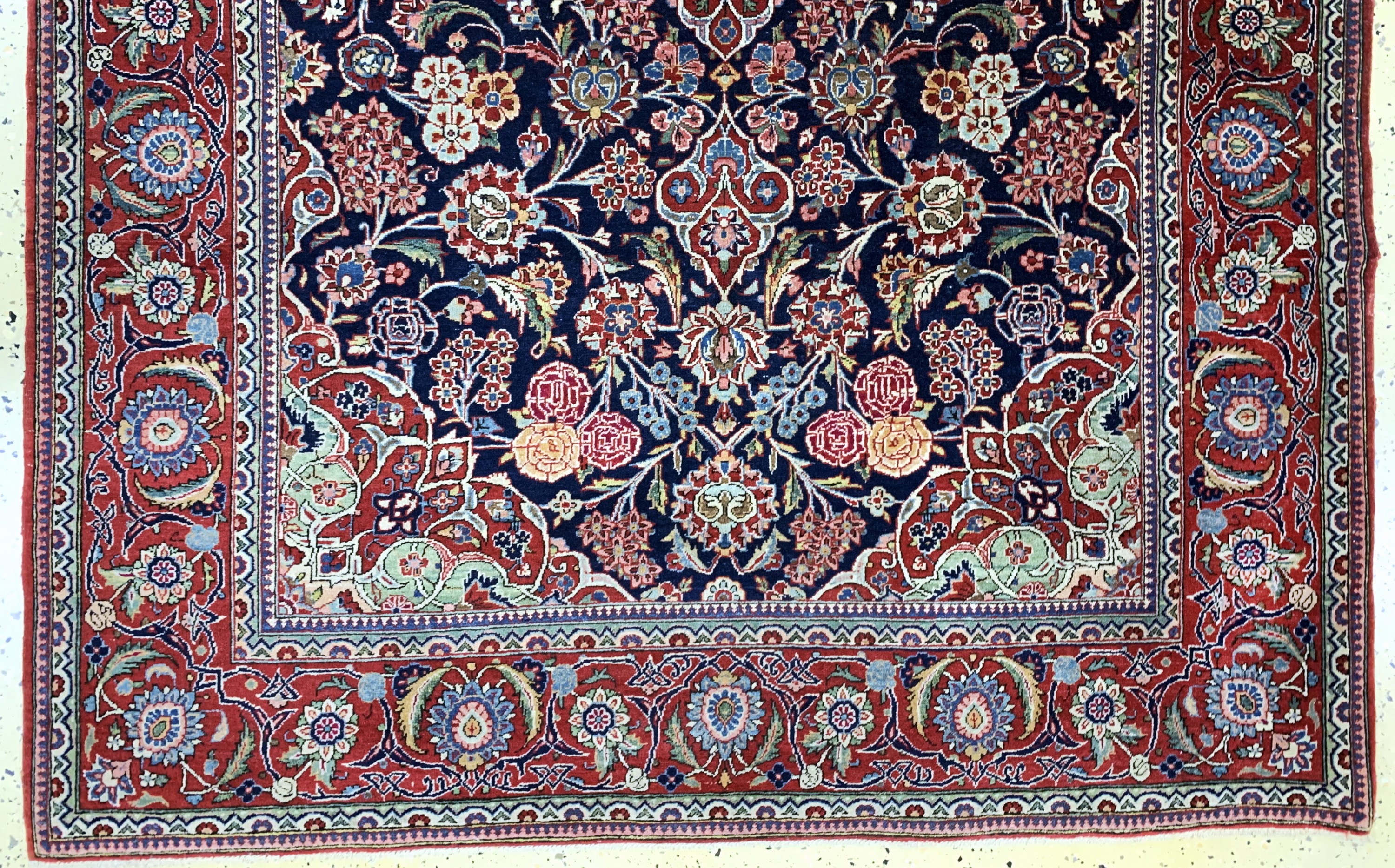 Detail c: Keschan Kork antik, Persien, um 1900, Korkwolle auf Baumwolle, ca. 206 x 135 cm, EHZ: 3