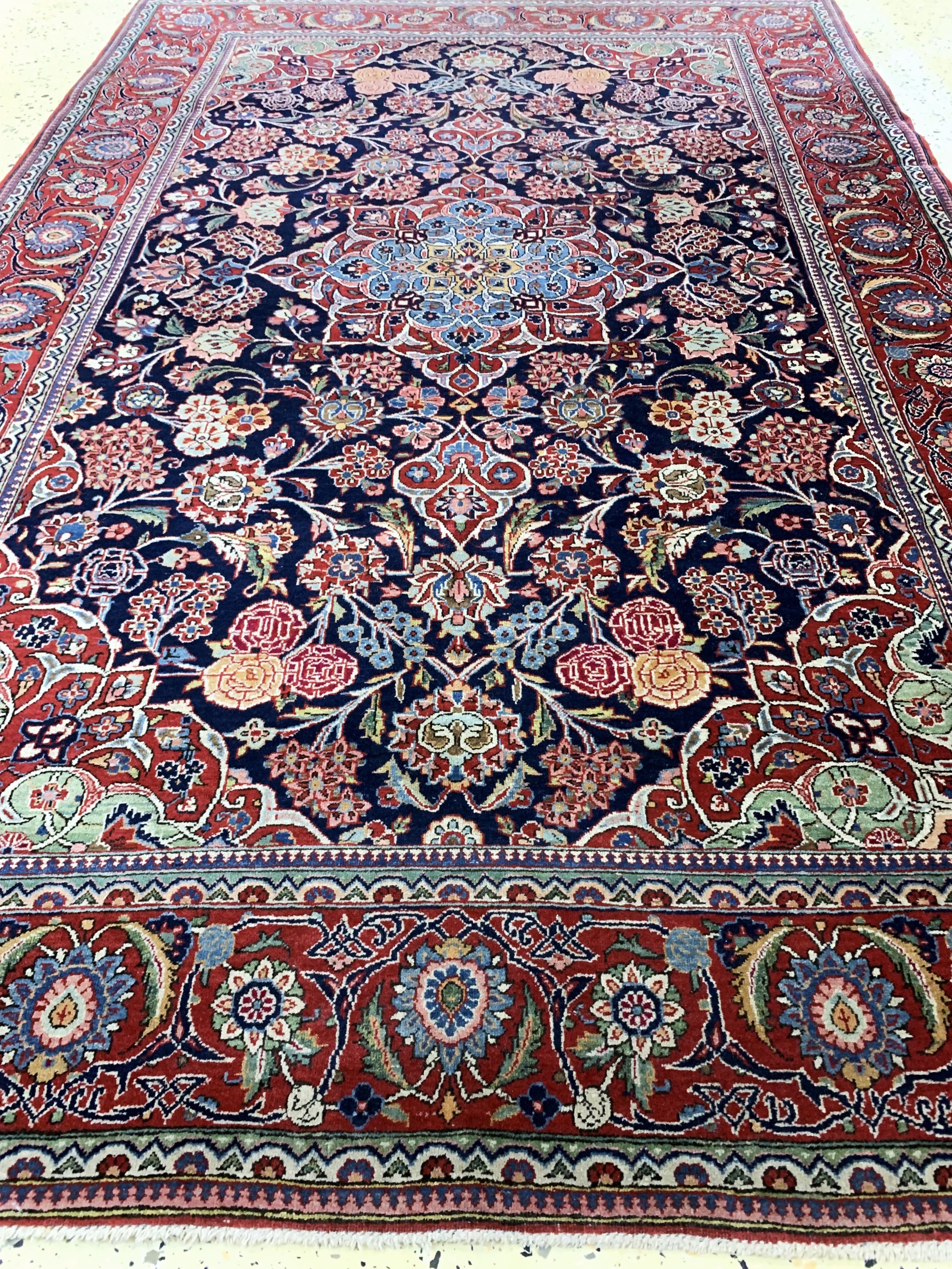Detail d: Keschan Kork antik, Persien, um 1900, Korkwolle auf Baumwolle, ca. 206 x 135 cm, EHZ: 3