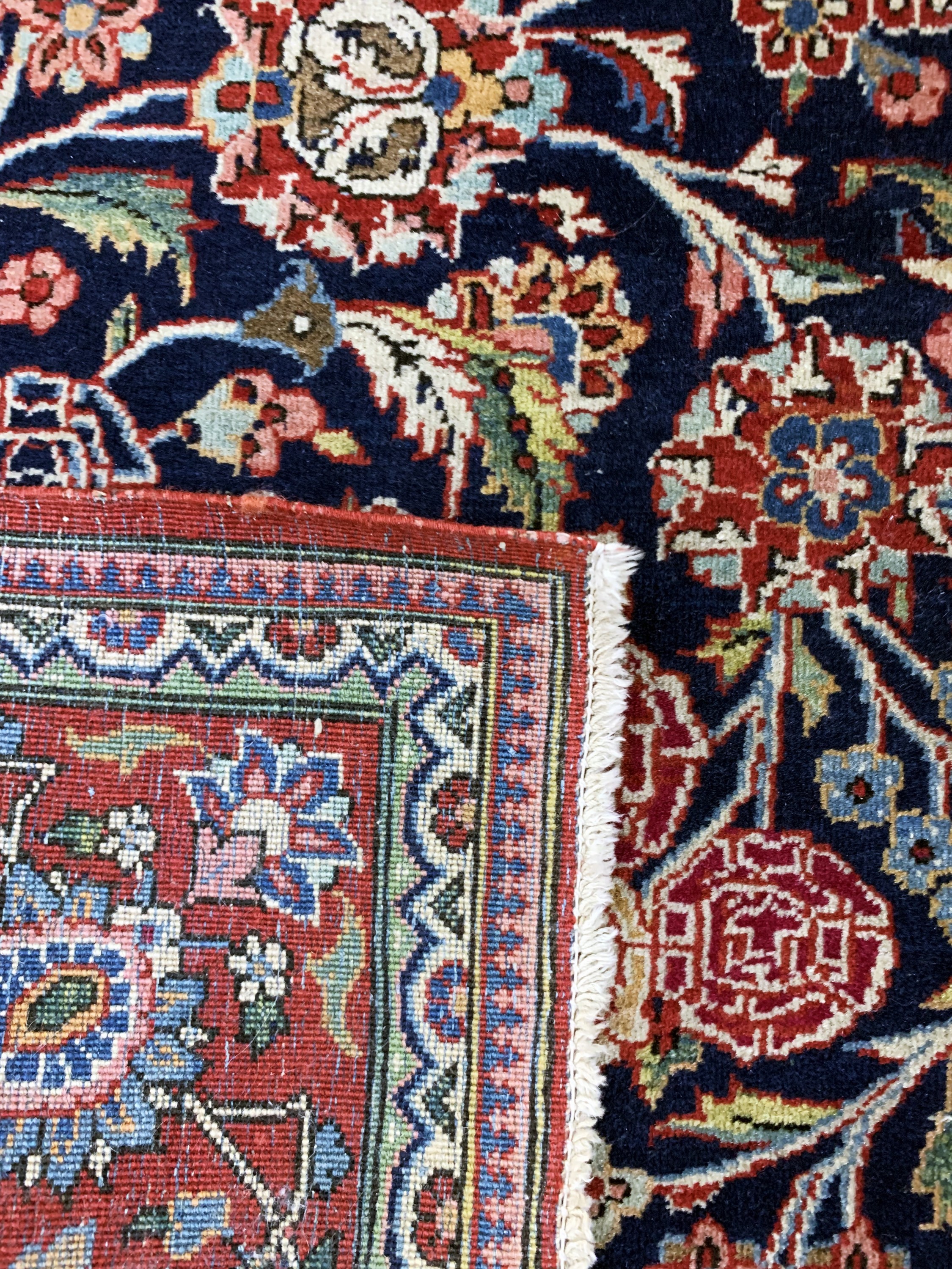 Detail e: Keschan Kork antik, Persien, um 1900, Korkwolle auf Baumwolle, ca. 206 x 135 cm, EHZ: 3
