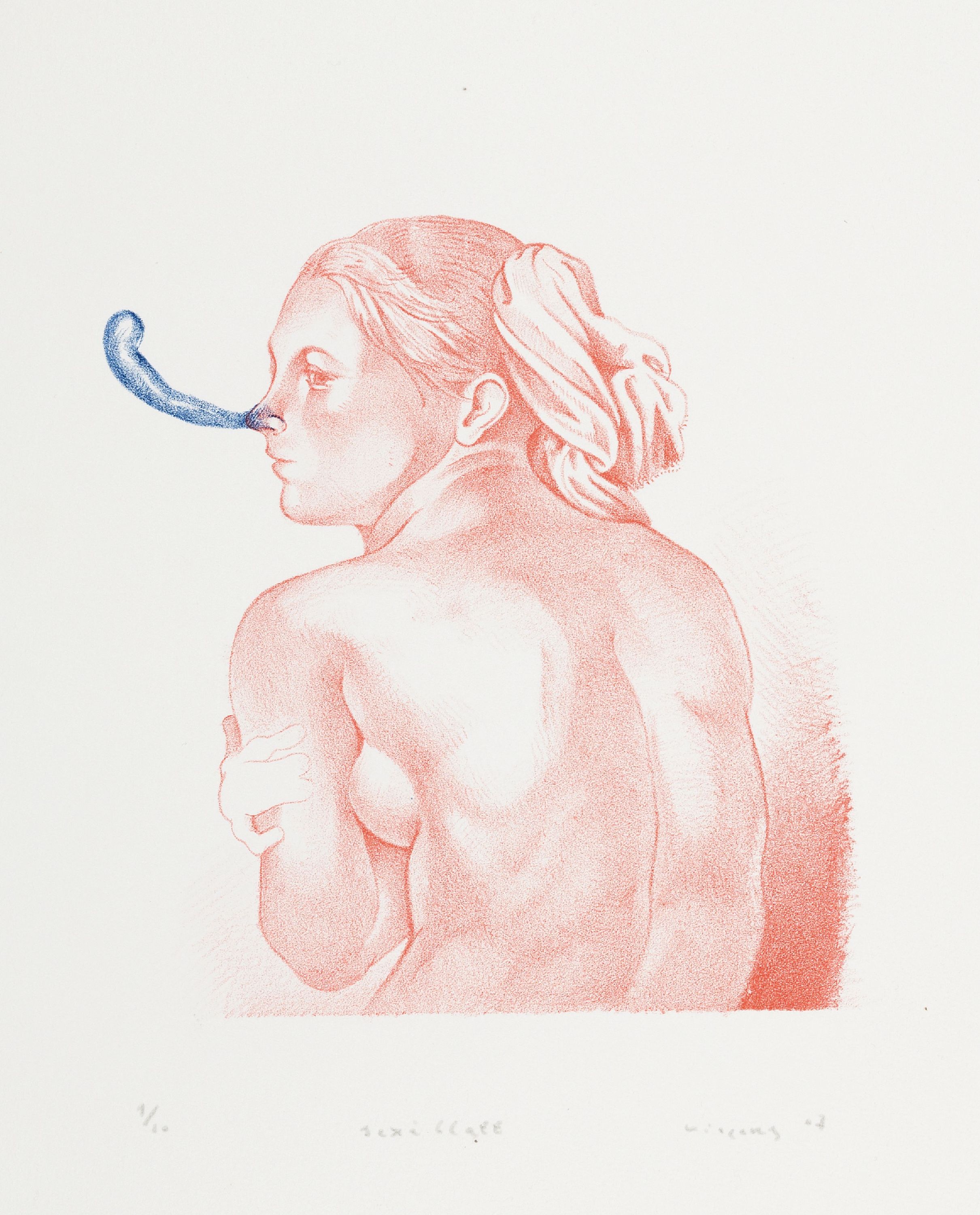 Steve Viezens, geb. 1981 Chemnitz, "Sexiblatt" 2007 Ed. 1/10 und "Anonymus" 2007 Ed. 1/16, ungerahmt ca. 44x33 cm; Viezens ...