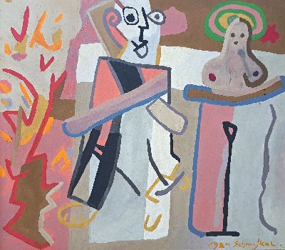 Image 26872324 - Hans Jürgen Schmejkal, geb. 1941, zeitgenössische Künstler, kubistische ...