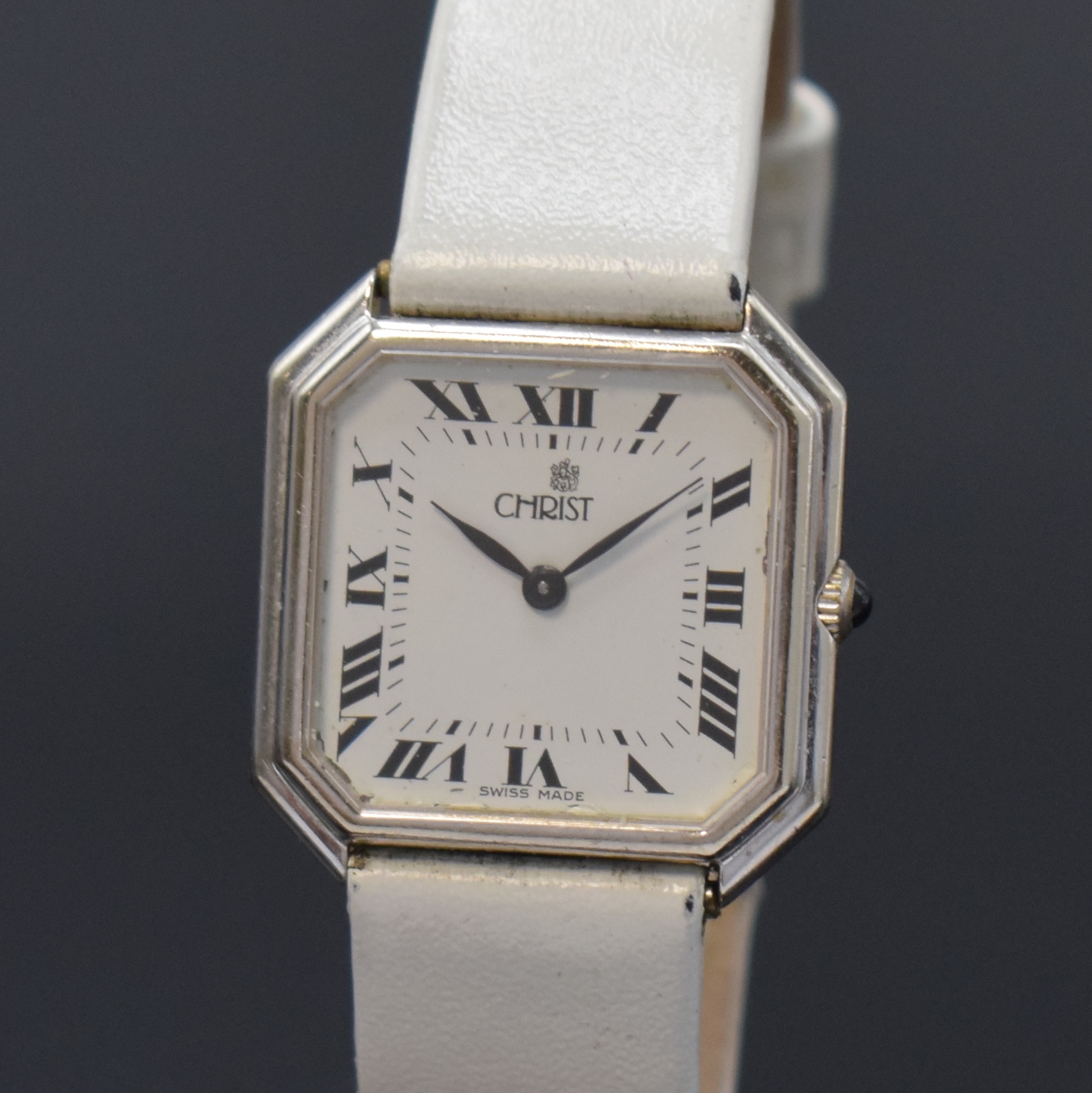 Detail a: BAUME & MERCIER Damenarmbanduhr in WG 750/000 Referenz 38260, Schweiz um 1980, Handaufzug, Boden aufgedr., Schmuckkrone, weißes Zifferbl. bez. ...
