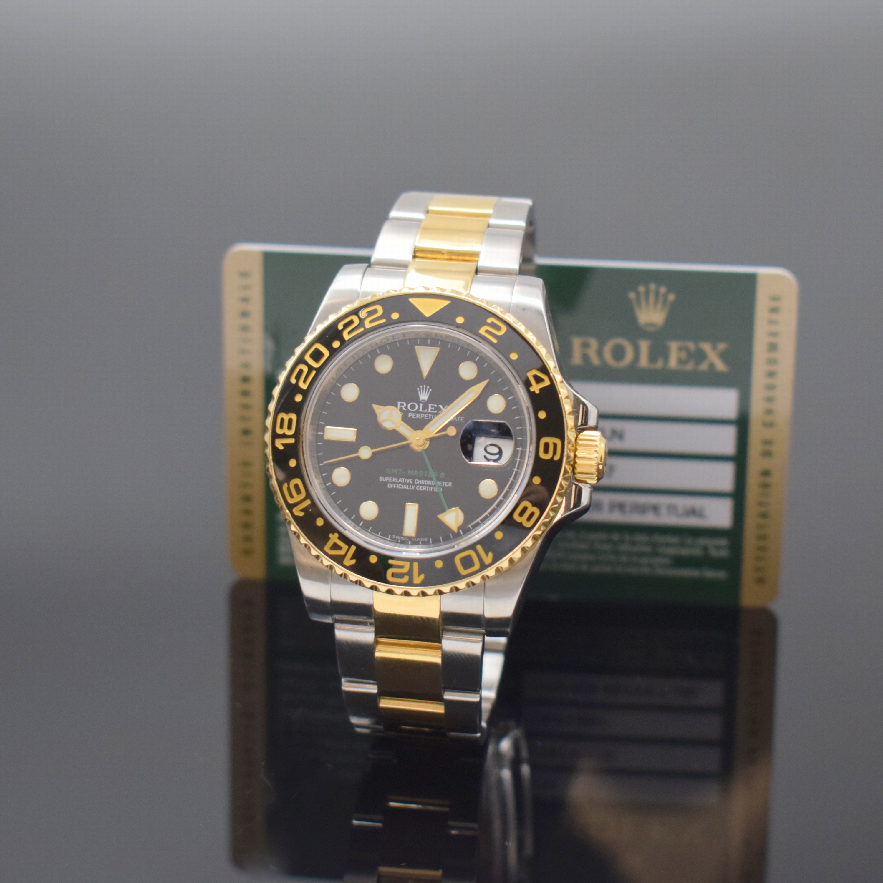 ROLEX Herrenarmbanduhr Oyster Perpetual Date GMT-Master II Referenz 116713LN, Automatik, D-Serie, LC 170, Chronometer der Superlative in ...