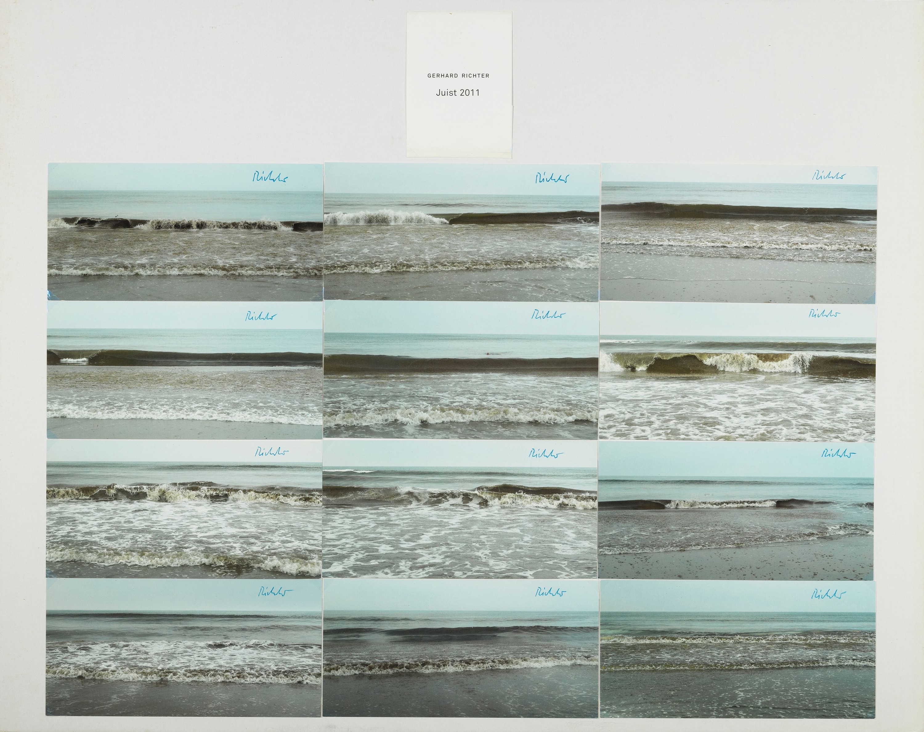 Gerhard Richter, geb. 1932 Dresden, Titel: "Juist", komplette 12 handsignierte Postkarten mit Banderole, C-Print auf Karton, dat. 2011, ...