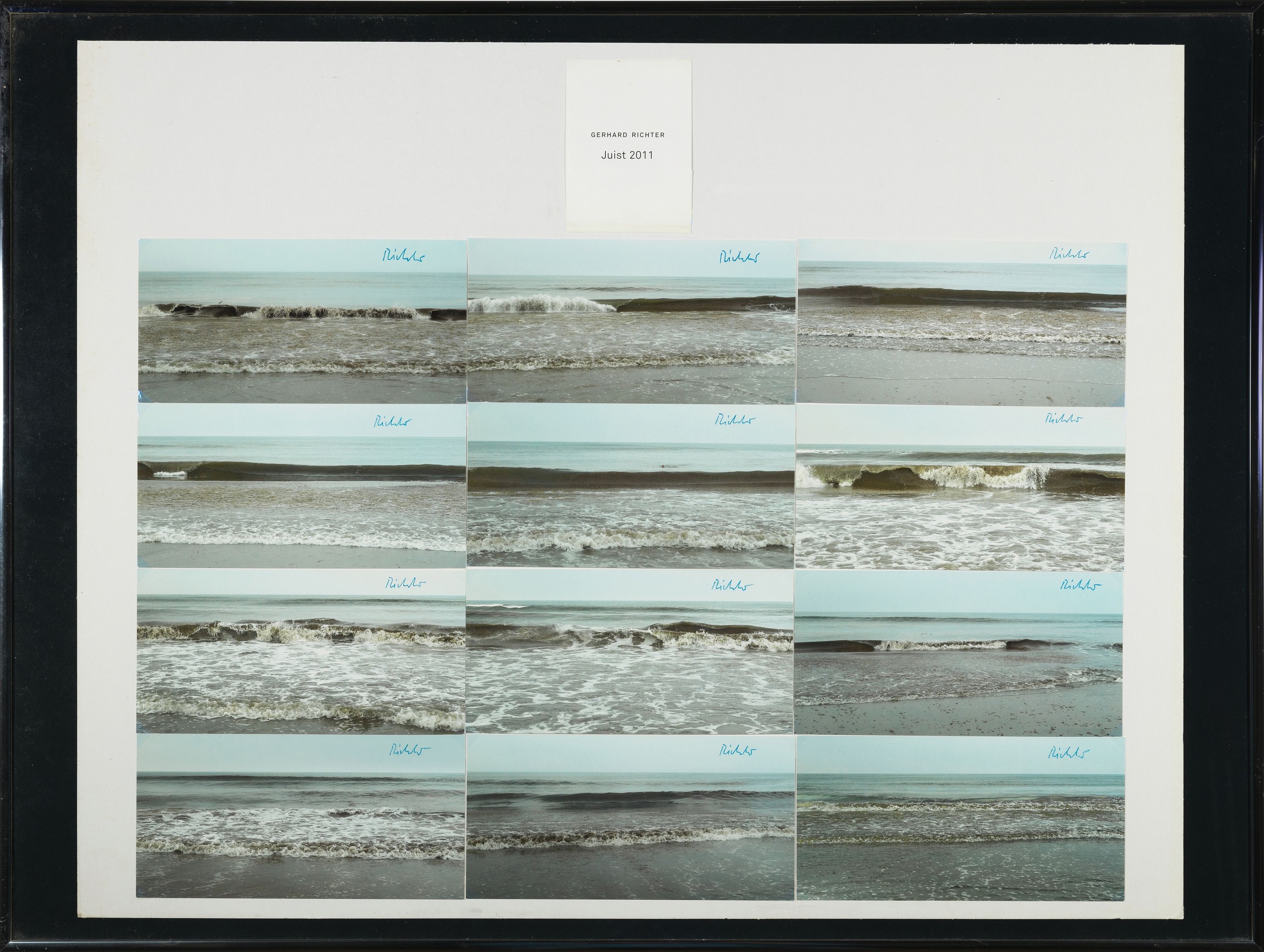 Detail k: Gerhard Richter, geb. 1932 Dresden, Titel: "Juist", komplette 12 handsignierte Postkarten mit Banderole, C-Print auf Karton, dat. 2011, ...